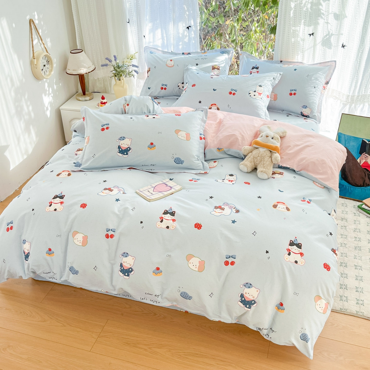 91家纺网 家纺一手货源 找家纺 （总）菲梵家纺 2026春夏新款小清新印花全棉12868单床单