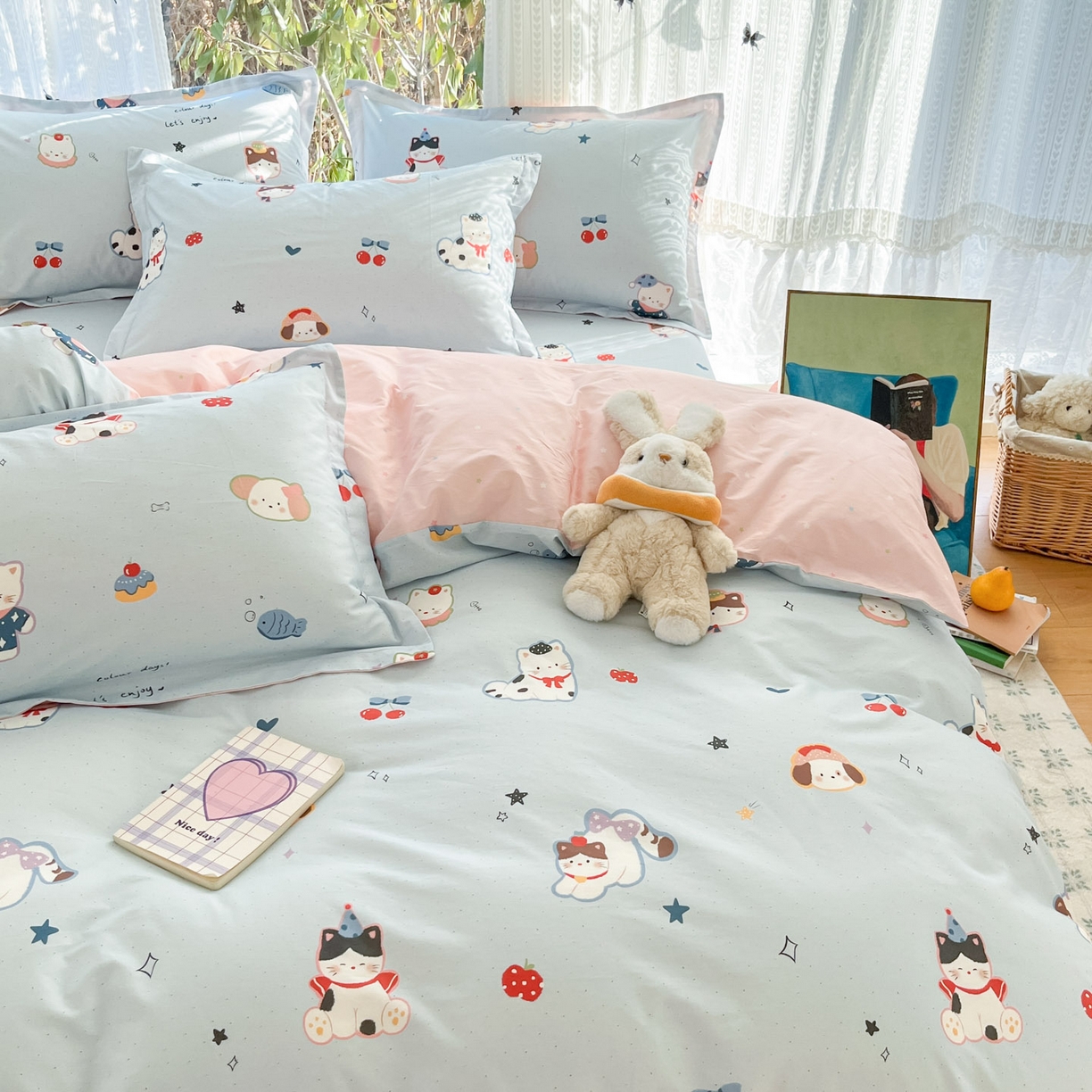 91家纺网 家纺一手货源 找家纺 （总）菲梵家纺 2026春夏新款小清新印花全棉12868单床单