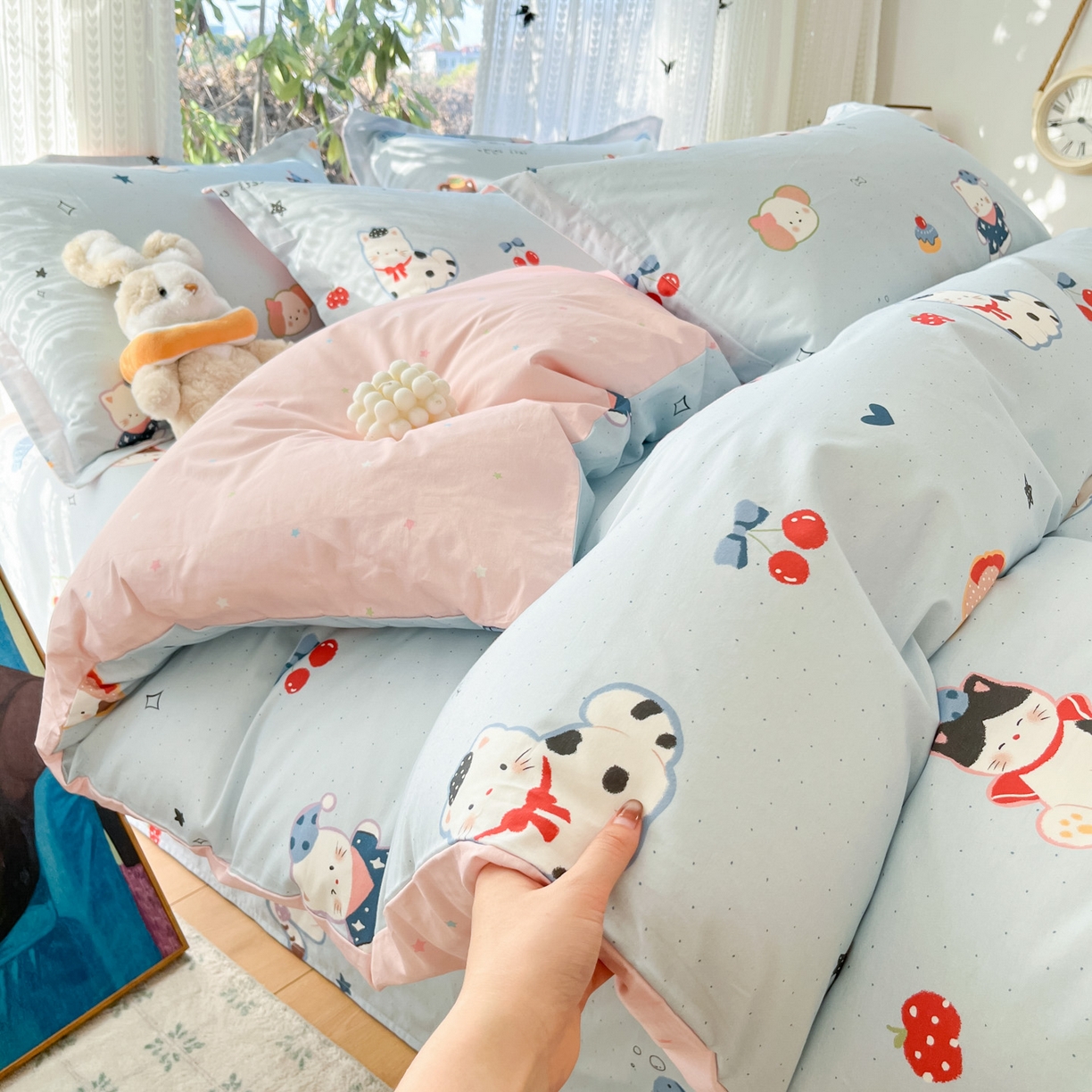 91家纺网 家纺一手货源 找家纺 （总）菲梵家纺 2026春夏新款小清新印花全棉12868单床单