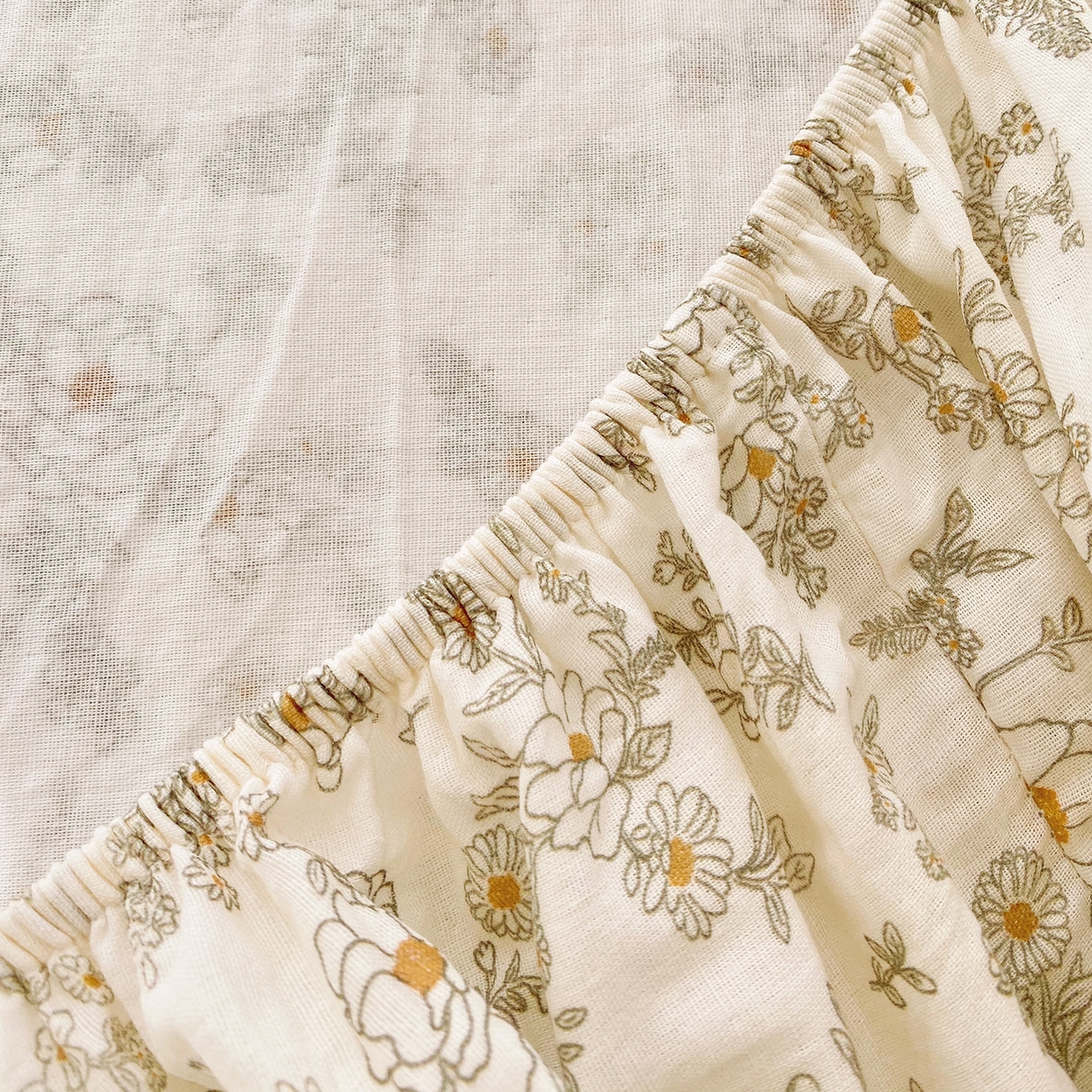 91家纺网 家纺一手货源 找家纺 （总）春皖家纺 2026新款A类全棉有氧双层纱印花四件套单品系列-单床笠