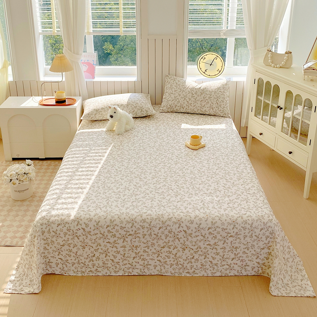 91家纺网 家纺一手货源 找家纺 （总）春皖家纺 2026新款A类全棉有氧双层纱印花四件套单品系列-单床单