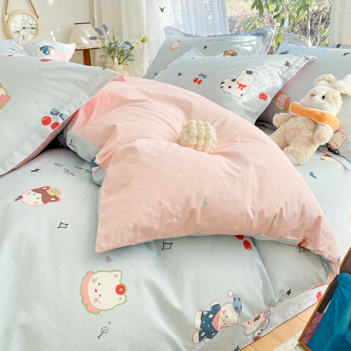 91家纺网 家纺一手货源 找家纺 （总）菲梵家纺 2026春夏新款小清新印花全棉12868单被套