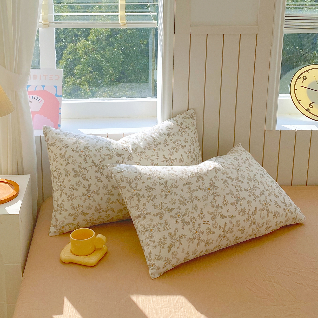 91家纺网 家纺一手货源 找家纺 （总）春皖家纺 2026新款A类全棉有氧双层纱印花四件套单品系列-单枕套