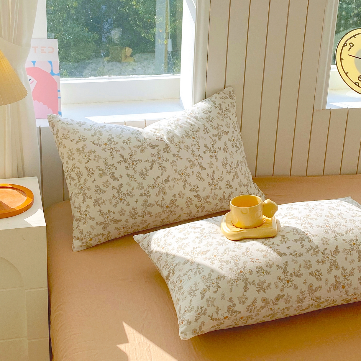 91家纺网 家纺一手货源 找家纺 （总）春皖家纺 2026新款A类全棉有氧双层纱印花四件套单品系列-单枕套