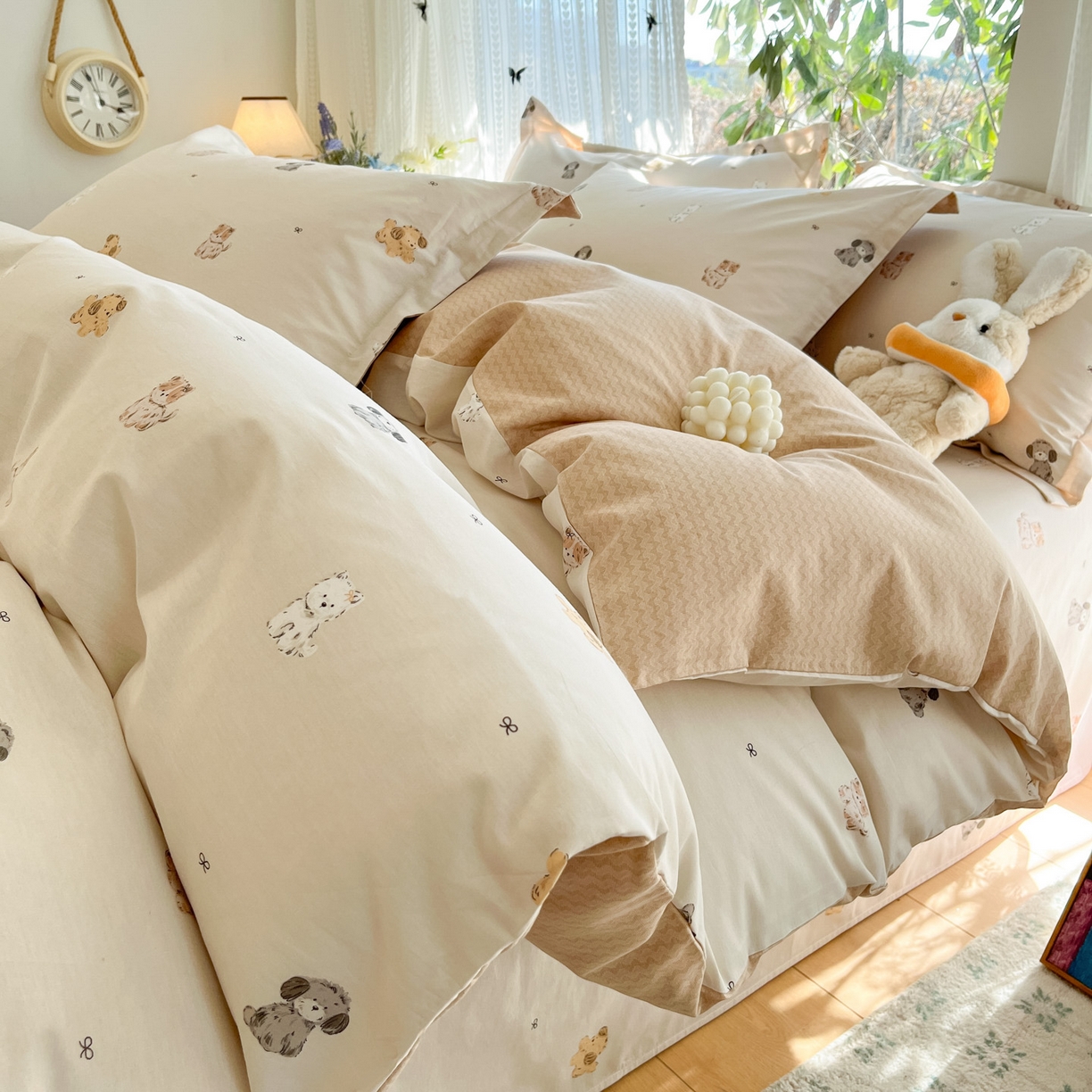 91家纺网 家纺一手货源 找家纺 （总）菲梵家纺 2026春夏新款小清新印花全棉12868单被套