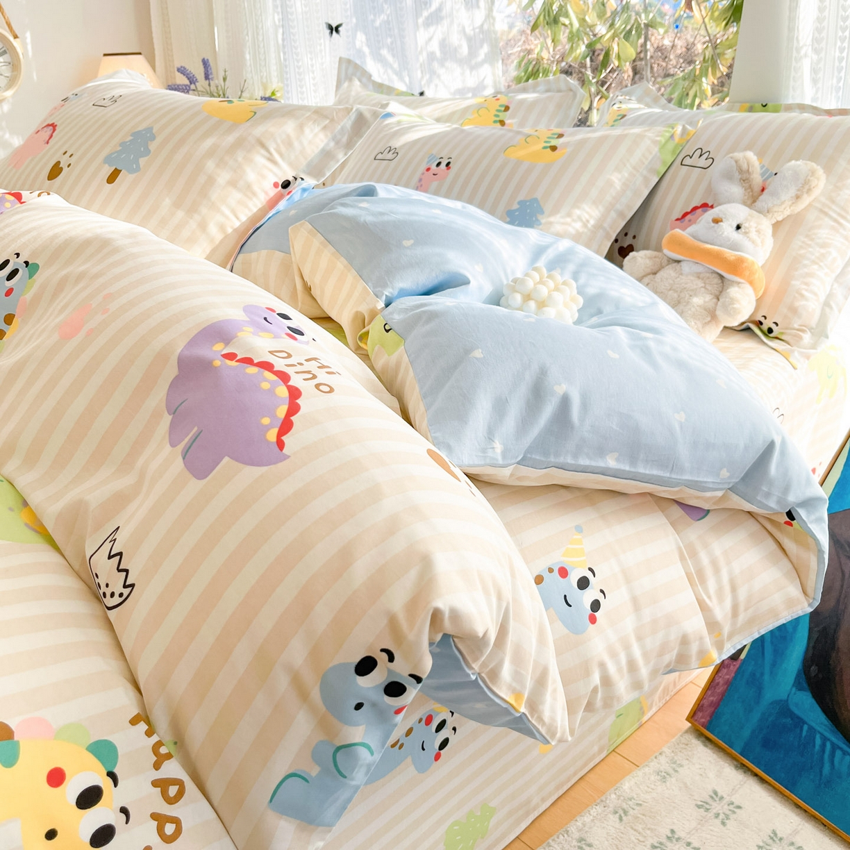 91家纺网 家纺一手货源 找家纺 （总）菲梵家纺 2026春夏新款小清新印花全棉12868单被套