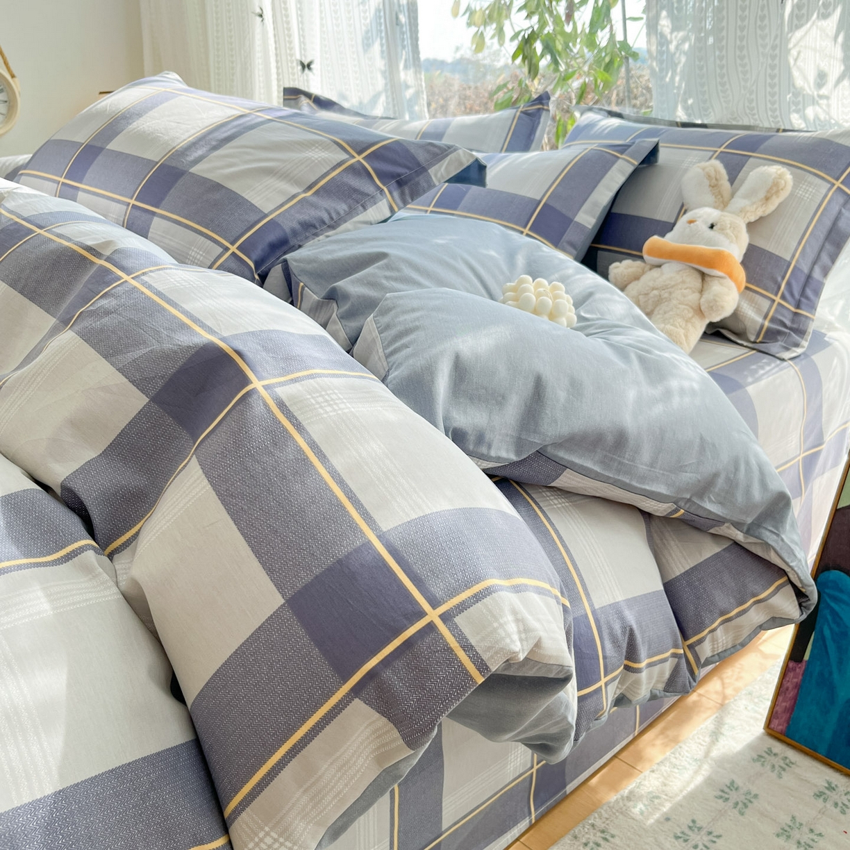 91家纺网 家纺一手货源 找家纺 （总）菲梵家纺 2026春夏新款小清新印花全棉12868单被套