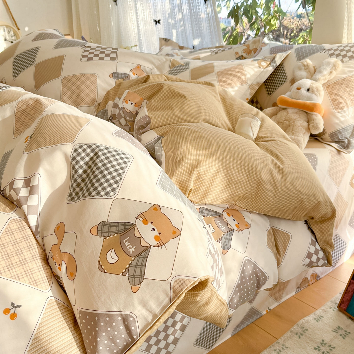 91家纺网 家纺一手货源 找家纺 （总）菲梵家纺 2026春夏新款小清新印花全棉12868单被套