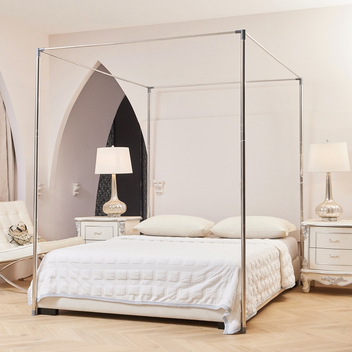 （总）胜权家纺 2026新款落地宫廷不锈钢蚊帐单支架及配件