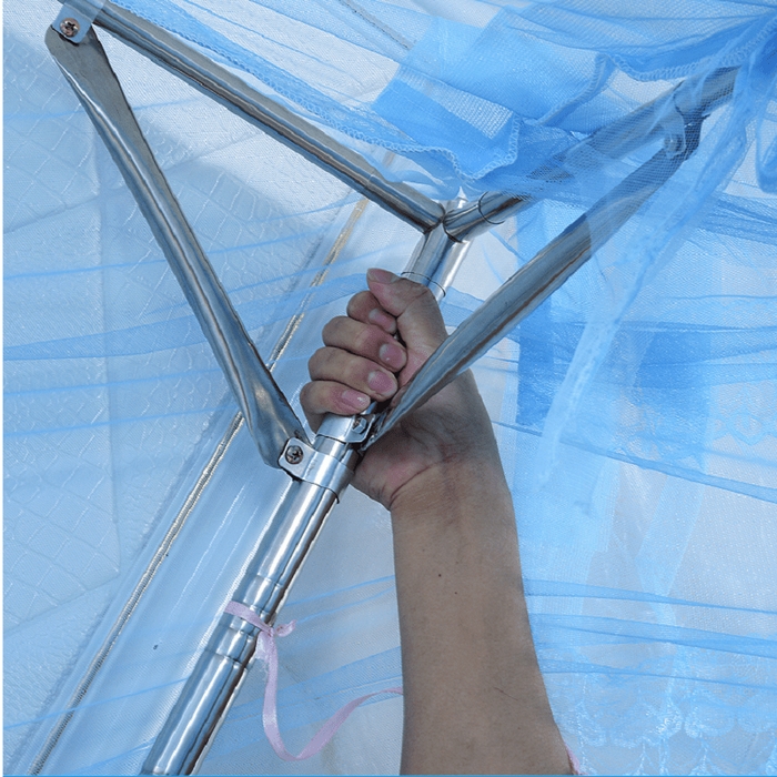 91家纺网 家纺一手货源 找家纺 胜权家纺 2026新款落地宫廷不锈钢蚊帐单支架及配件 加固三角斜撑8组