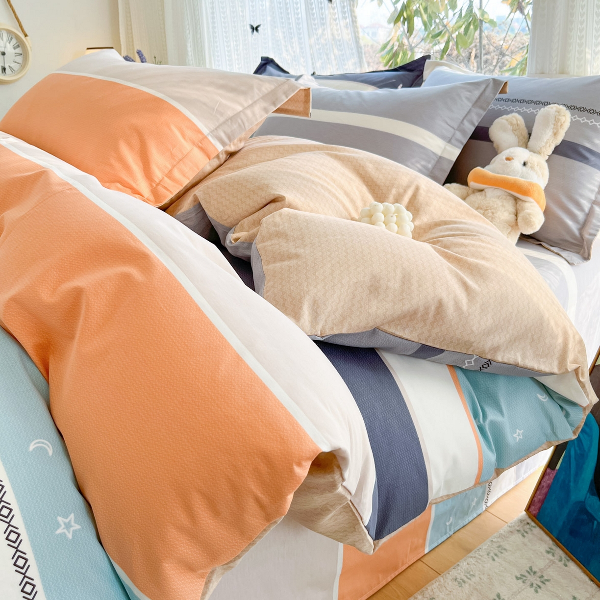 91家纺网 家纺一手货源 找家纺 （总）菲梵家纺 2026春夏新款小清新印花全棉12868单被套