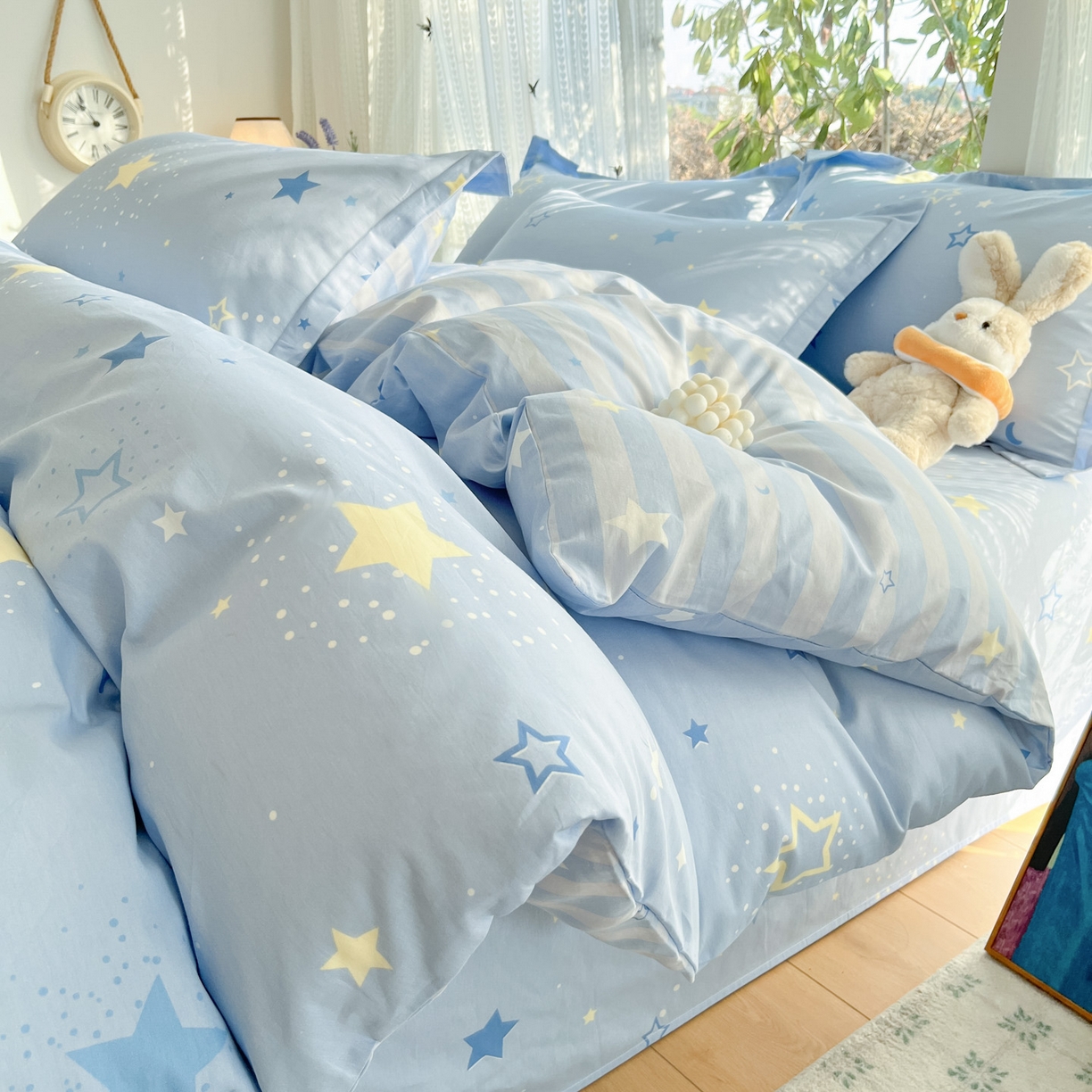 91家纺网 家纺一手货源 找家纺 （总）菲梵家纺 2026春夏新款小清新印花全棉12868单被套