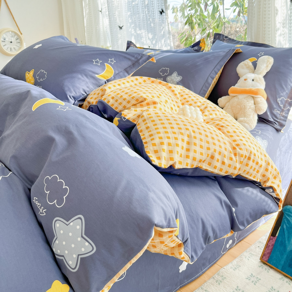 91家纺网 家纺一手货源 找家纺 （总）菲梵家纺 2026春夏新款小清新印花全棉12868单被套