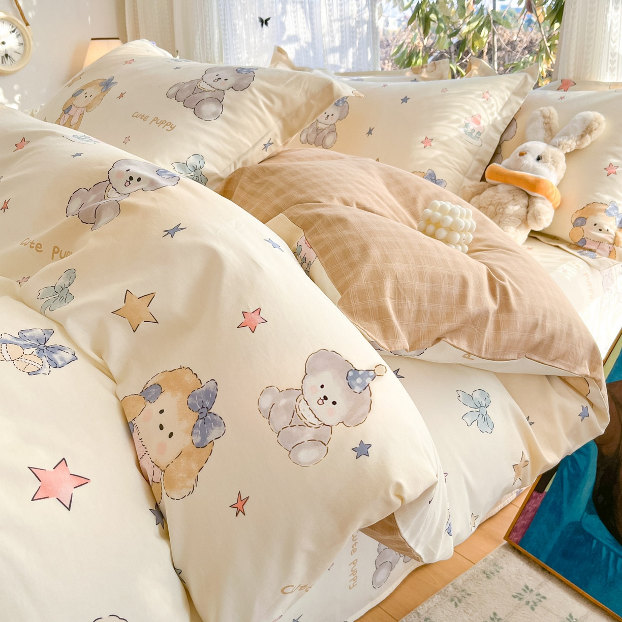 91家纺网 家纺一手货源 找家纺 （总）菲梵家纺 2026春夏新款小清新印花全棉12868单被套