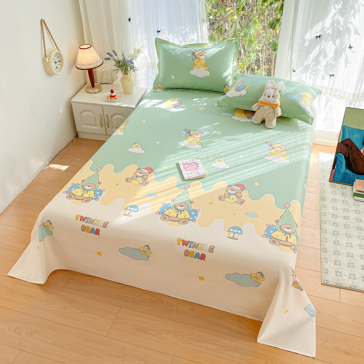 91家纺网 家纺一手货源 找家纺 （总）菲梵家纺 2026春夏新款小清新印花全棉12868四件套