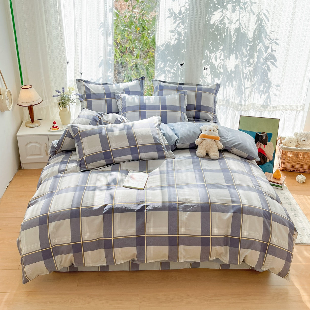 91家纺网 家纺一手货源 找家纺 （总）菲梵家纺 2026春夏新款小清新印花全棉12868四件套