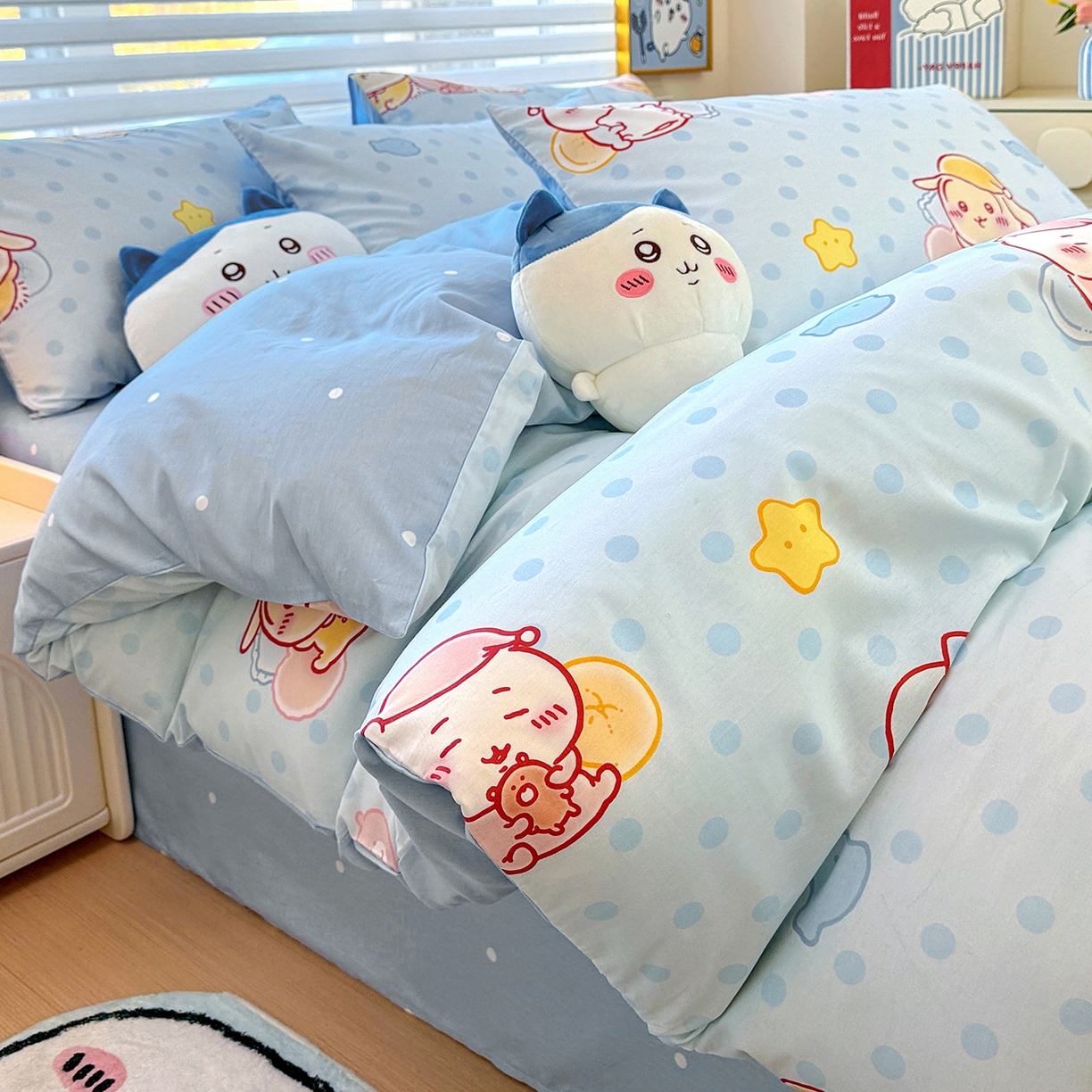 91家纺网 家纺一手货源 找家纺 （总）朵希曼 2026新款吉伊卡哇全棉印花四件套系列