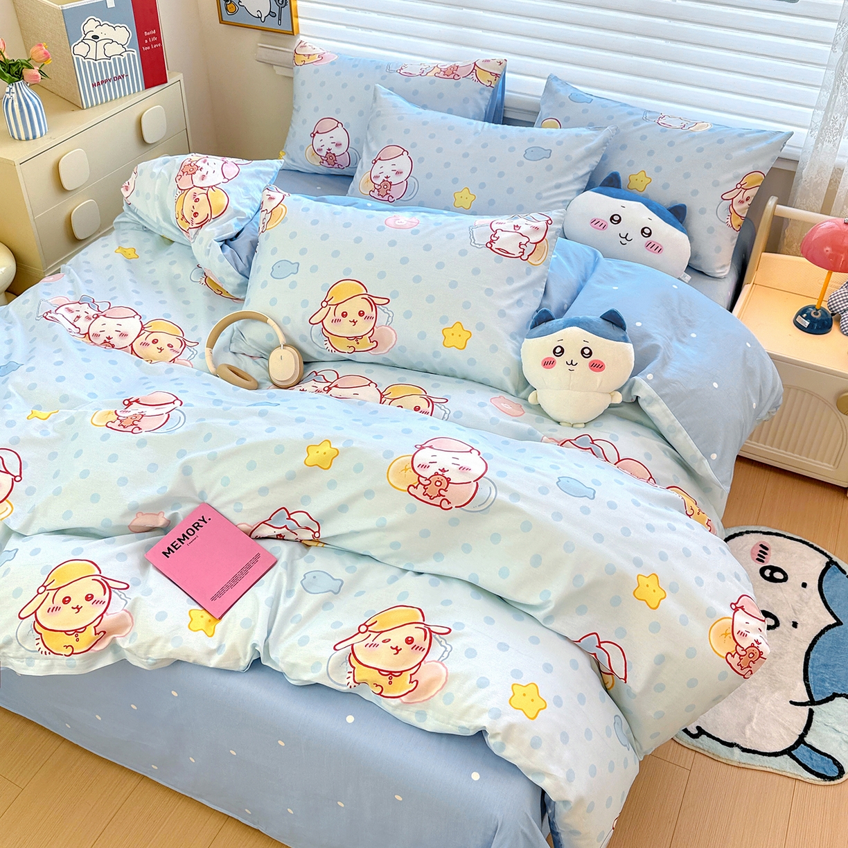 91家纺网 家纺一手货源 找家纺 （总）朵希曼 2026新款吉伊卡哇全棉印花四件套系列