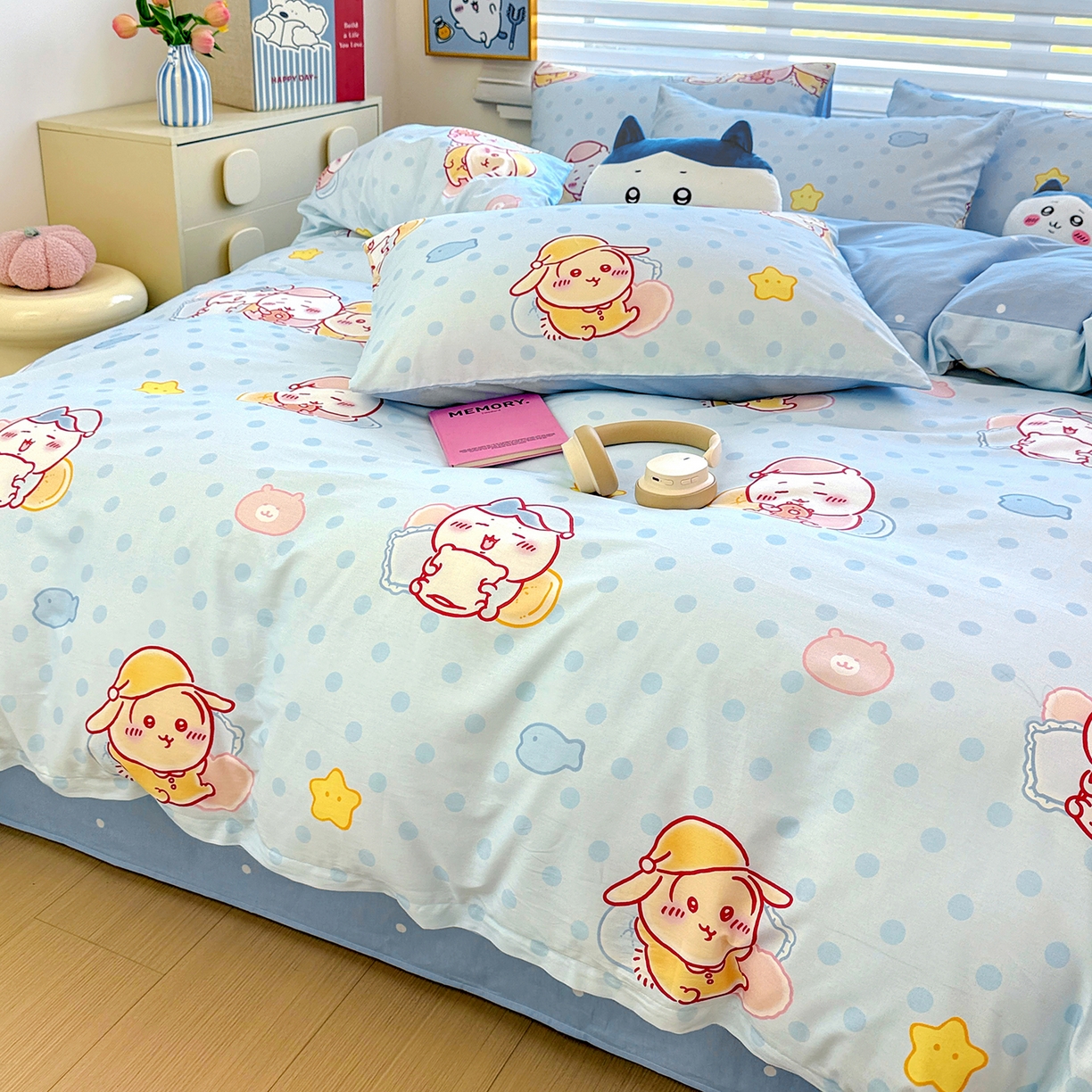 91家纺网 家纺一手货源 找家纺 （总）朵希曼 2026新款吉伊卡哇全棉印花四件套系列