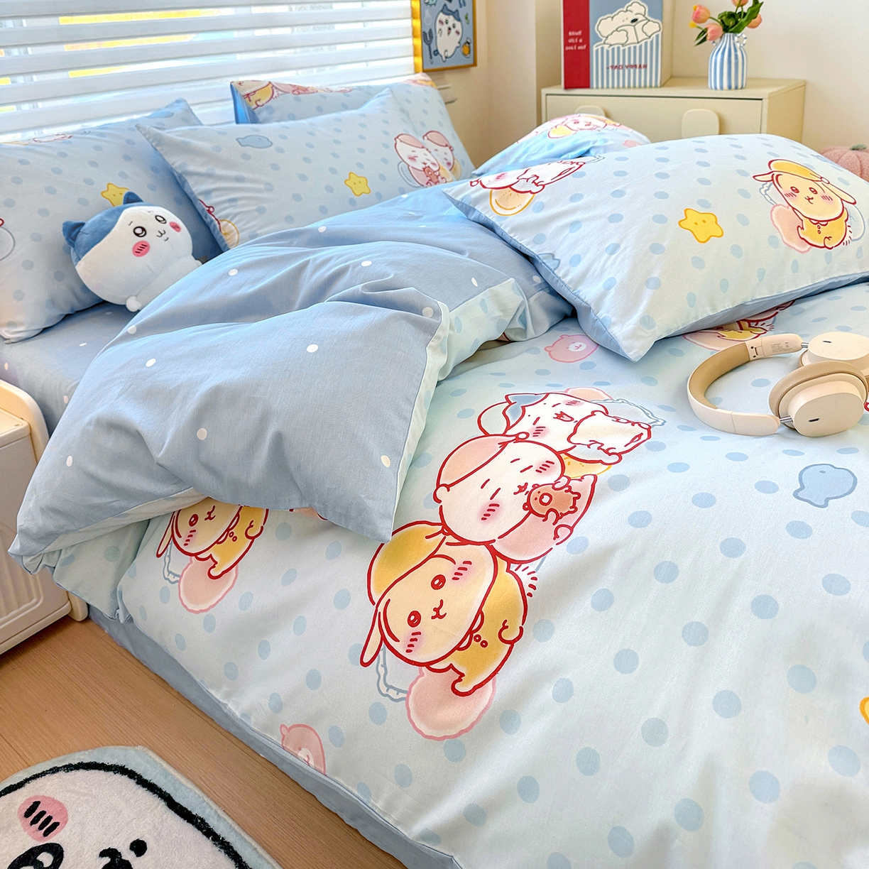 91家纺网 家纺一手货源 找家纺 （总）朵希曼 2026新款吉伊卡哇全棉印花四件套系列