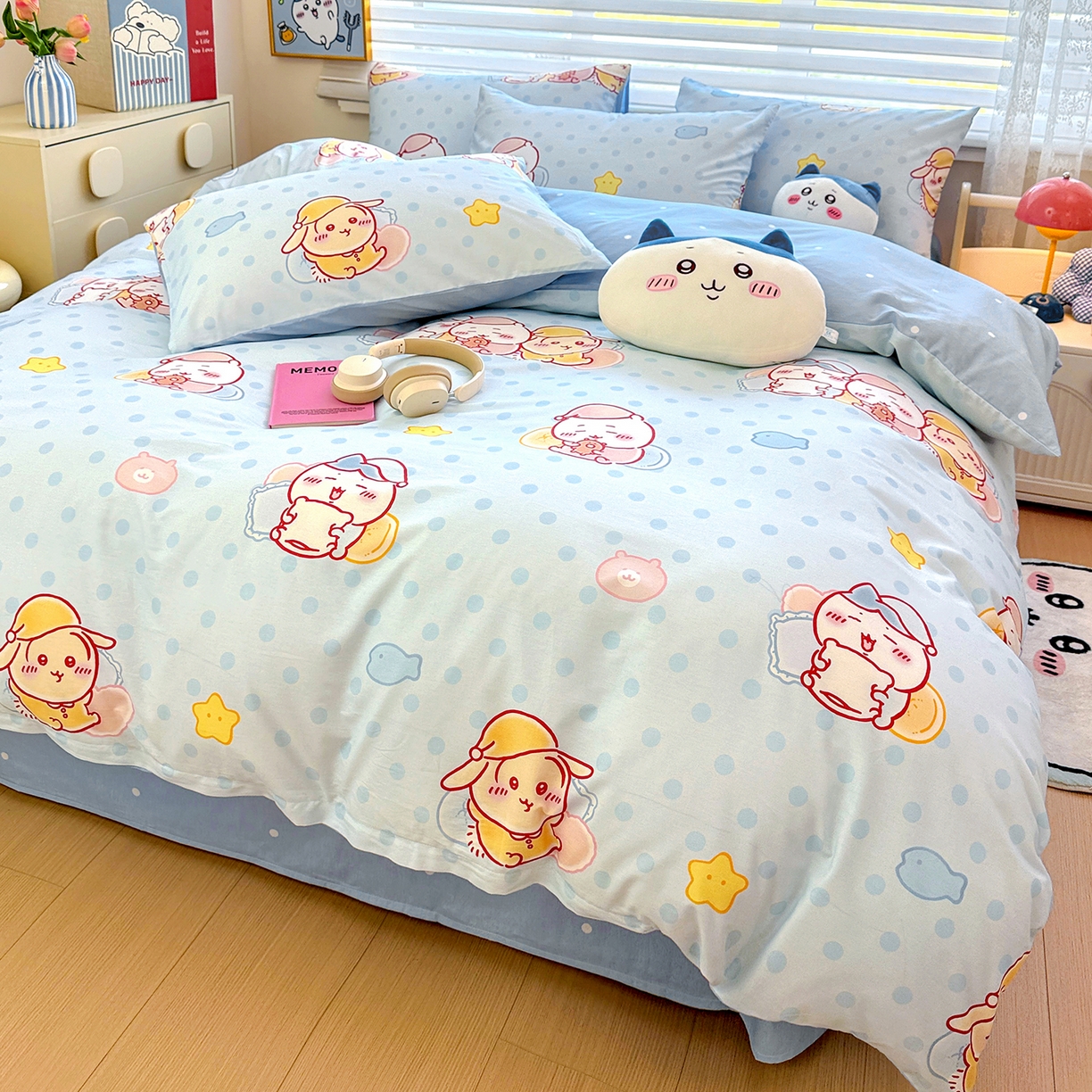 91家纺网 家纺一手货源 找家纺 （总）朵希曼 2026新款吉伊卡哇全棉印花四件套系列