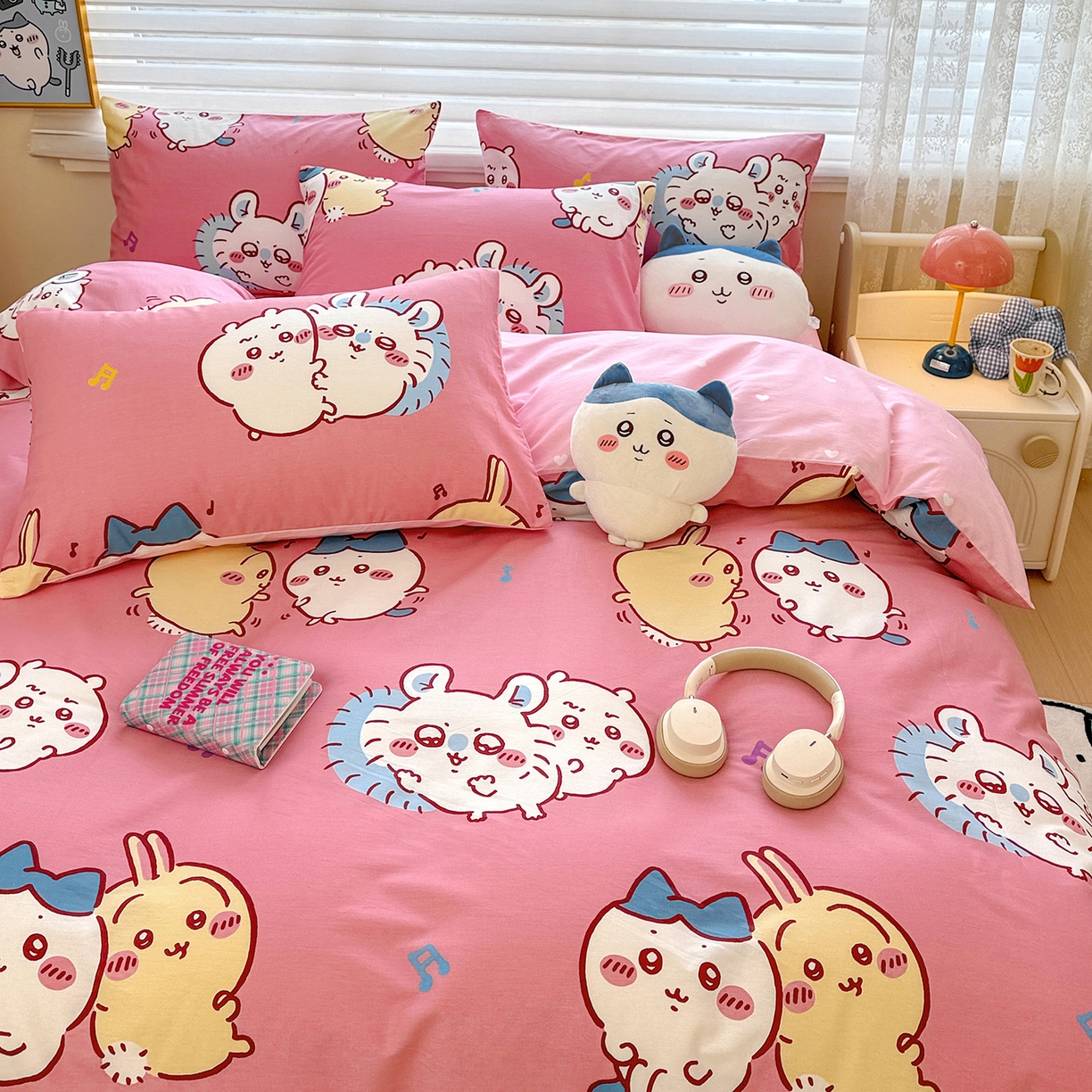 91家纺网 家纺一手货源 找家纺 朵希曼2026新款吉伊卡哇全棉印花四件套系列 可爱吉伊卡哇