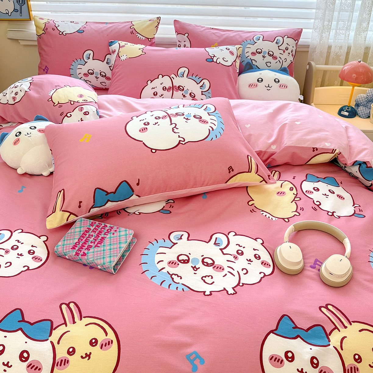 91家纺网 家纺一手货源 找家纺 朵希曼2026新款吉伊卡哇全棉印花四件套系列 可爱吉伊卡哇