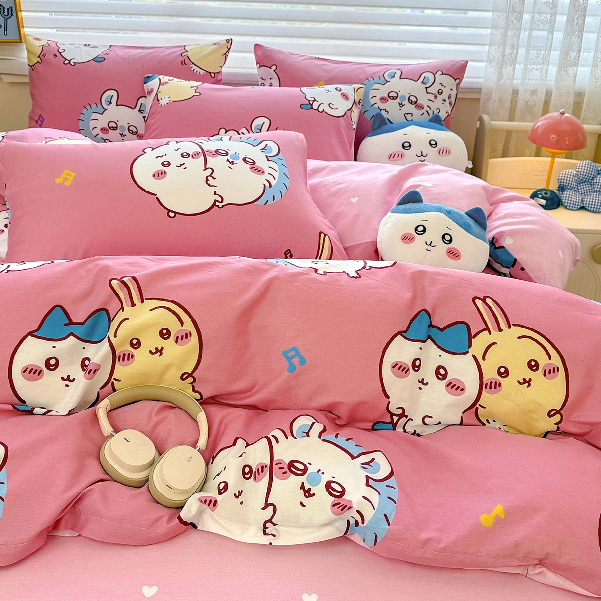 91家纺网 家纺一手货源 找家纺 朵希曼2026新款吉伊卡哇全棉印花四件套系列 可爱吉伊卡哇