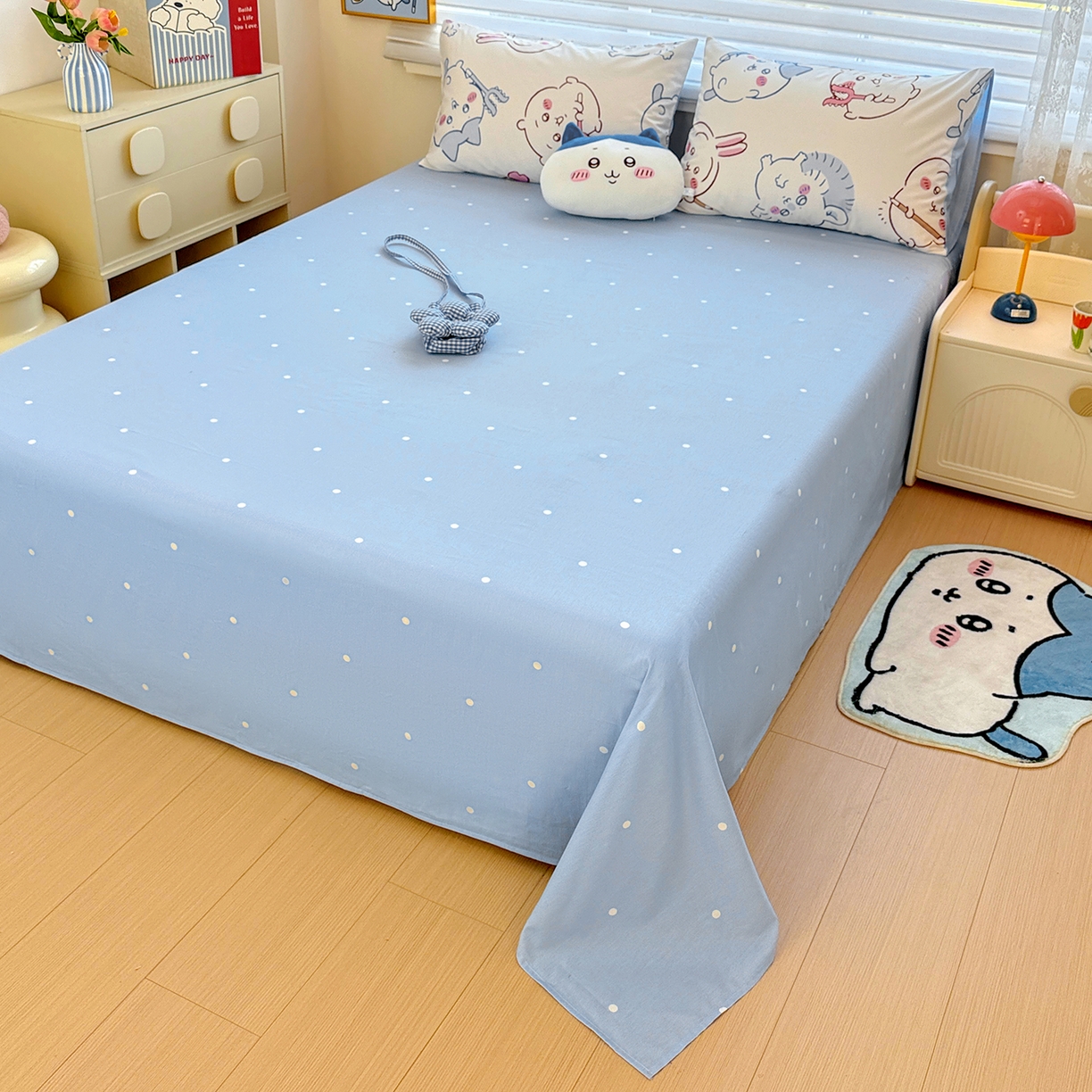 91家纺网 家纺一手货源 找家纺 朵希曼2026新款吉伊卡哇全棉印花四件套系列 小八吉伊卡哇