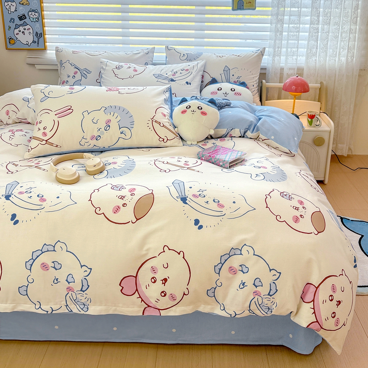 朵希曼2026新款吉伊卡哇全棉印花四件套系列 小八吉伊卡哇