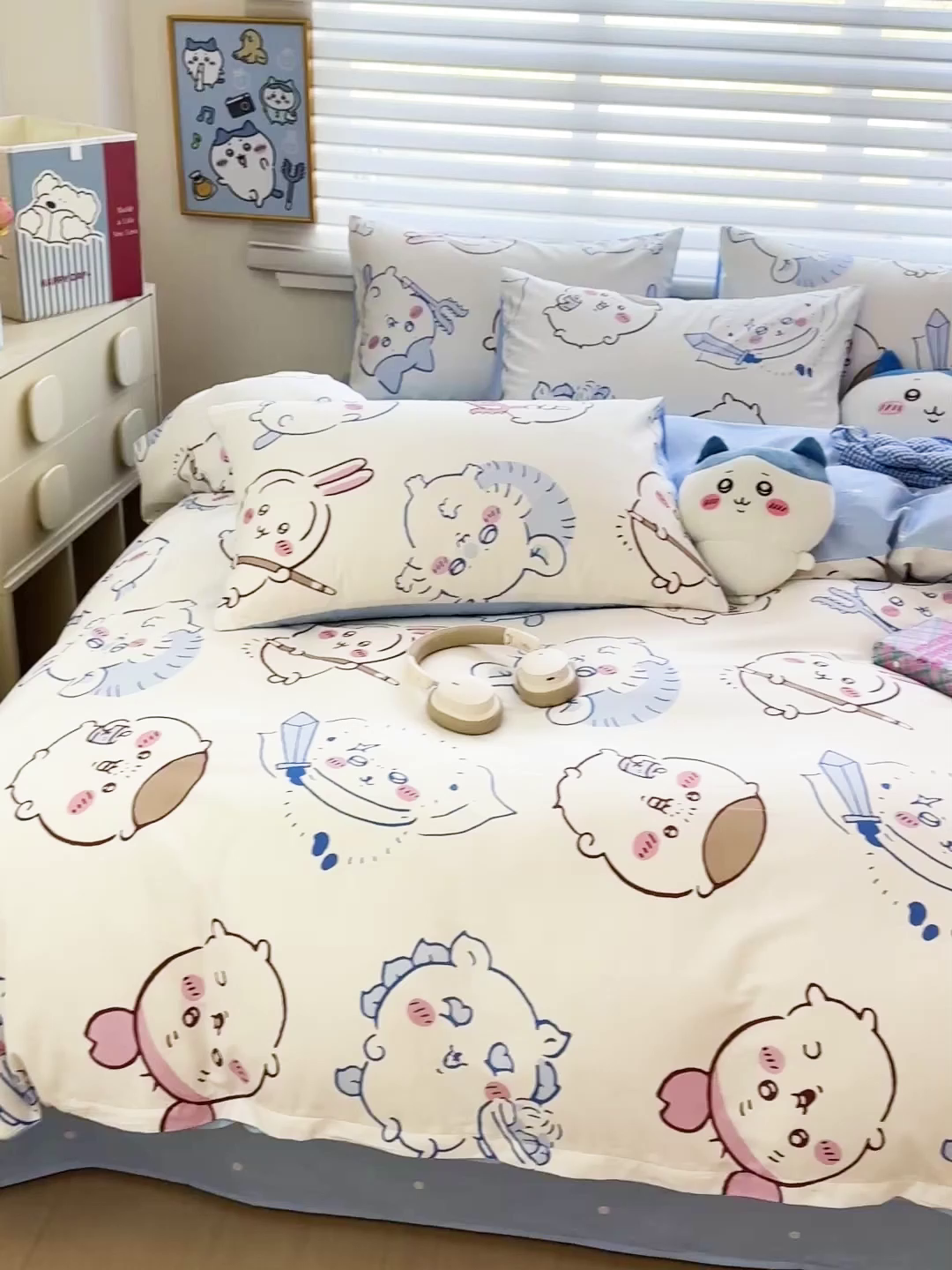 91家纺网 家纺一手货源 找家纺 朵希曼2026新款吉伊卡哇全棉印花四件套系列 小八吉伊卡哇