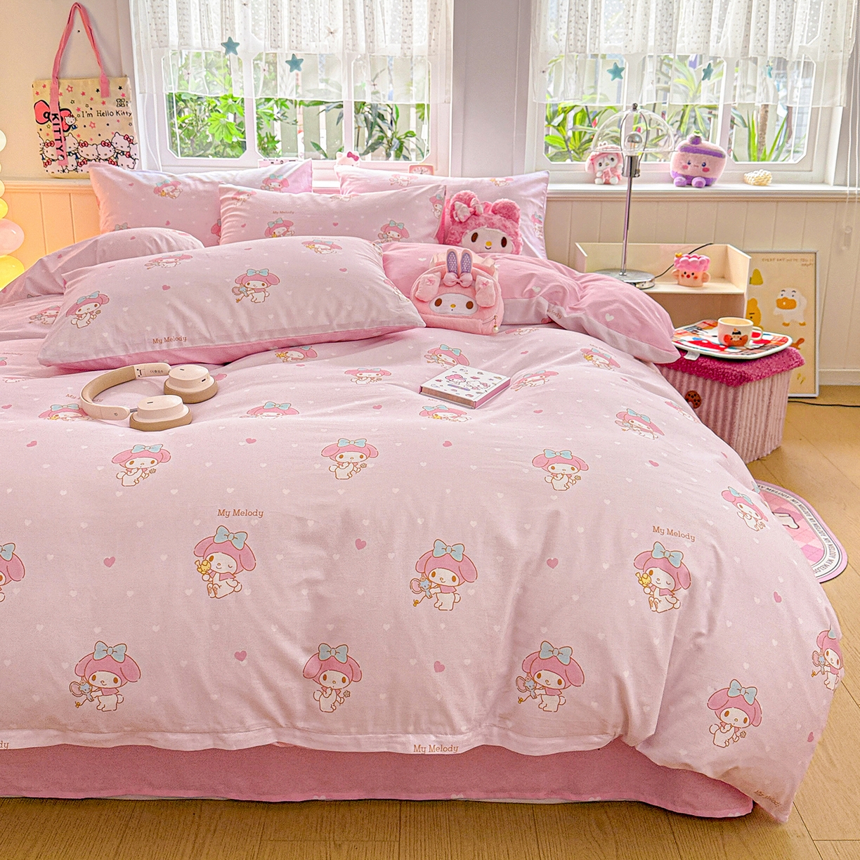 91家纺网 家纺一手货源 找家纺 （总）朵希曼 2026新款三丽鸥全棉印花四件套系列