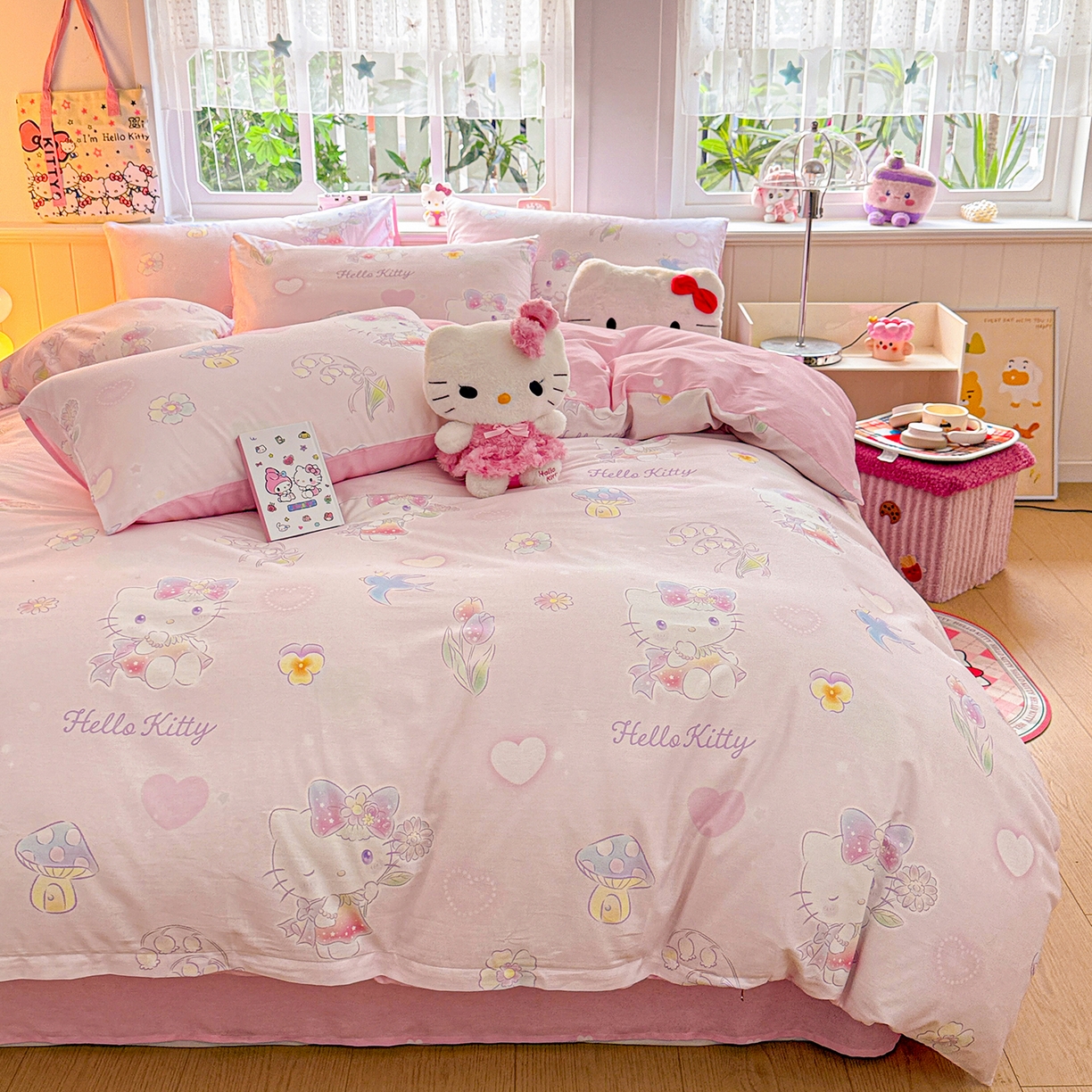 91家纺网 家纺一手货源 找家纺 （总）朵希曼 2026新款三丽鸥全棉印花四件套系列