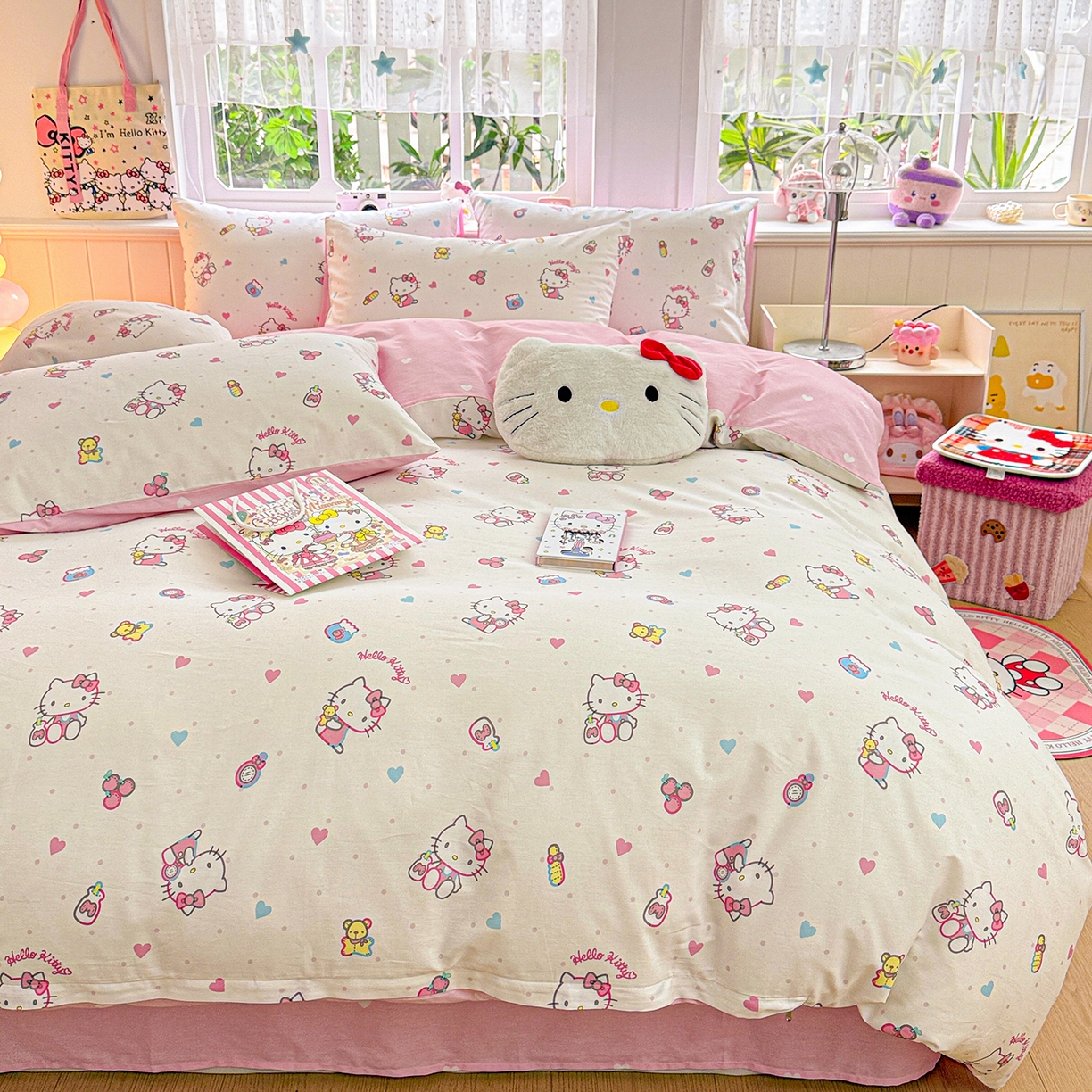 91家纺网 家纺一手货源 找家纺 （总）朵希曼 2026新款三丽鸥全棉印花四件套系列