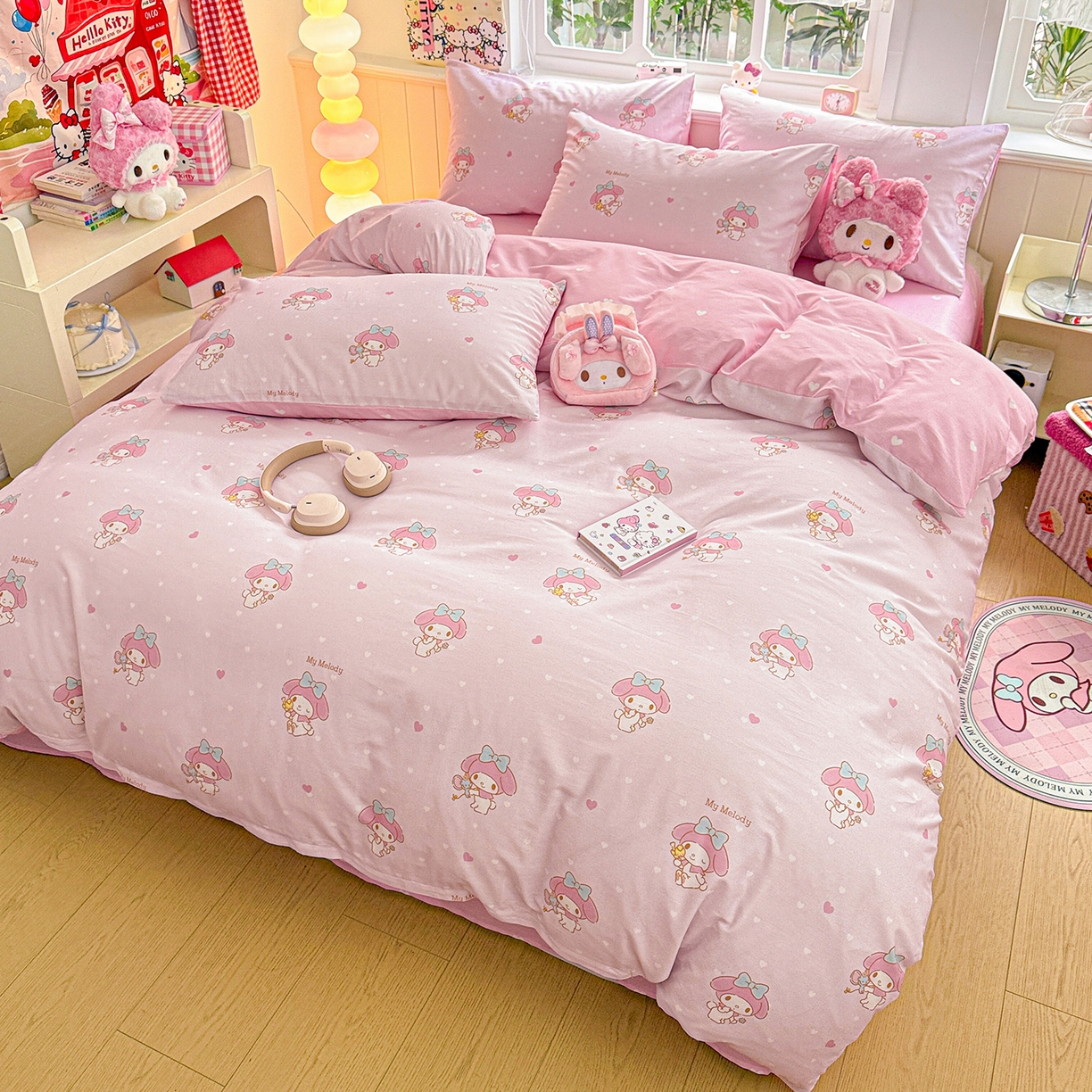 91家纺网 家纺一手货源 找家纺 （总）朵希曼 2026新款三丽鸥全棉印花四件套系列