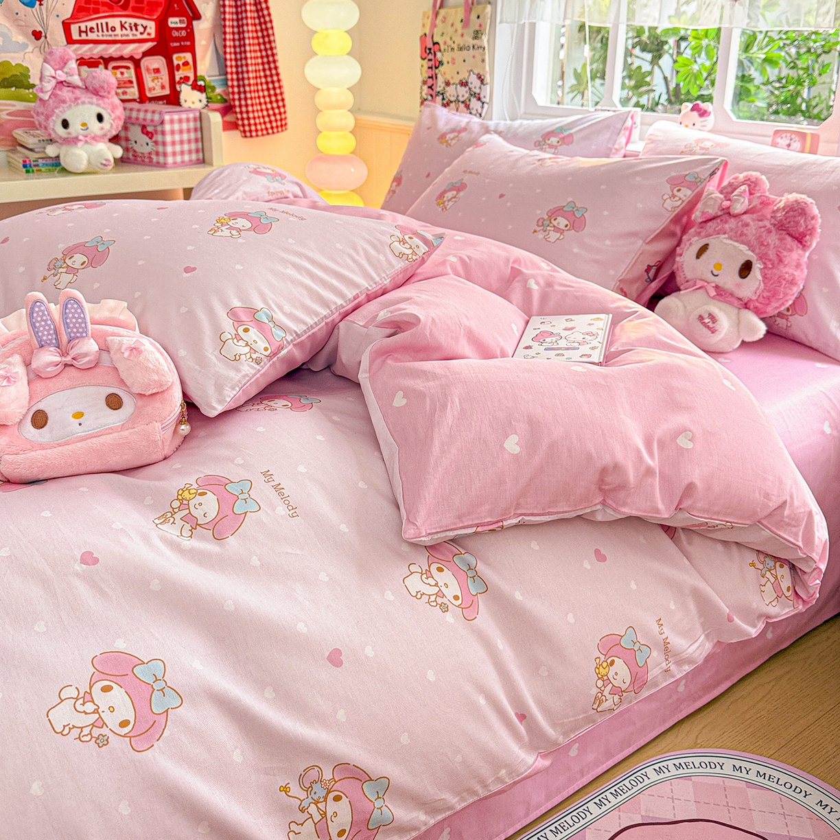 91家纺网 家纺一手货源 找家纺 （总）朵希曼 2026新款三丽鸥全棉印花四件套系列