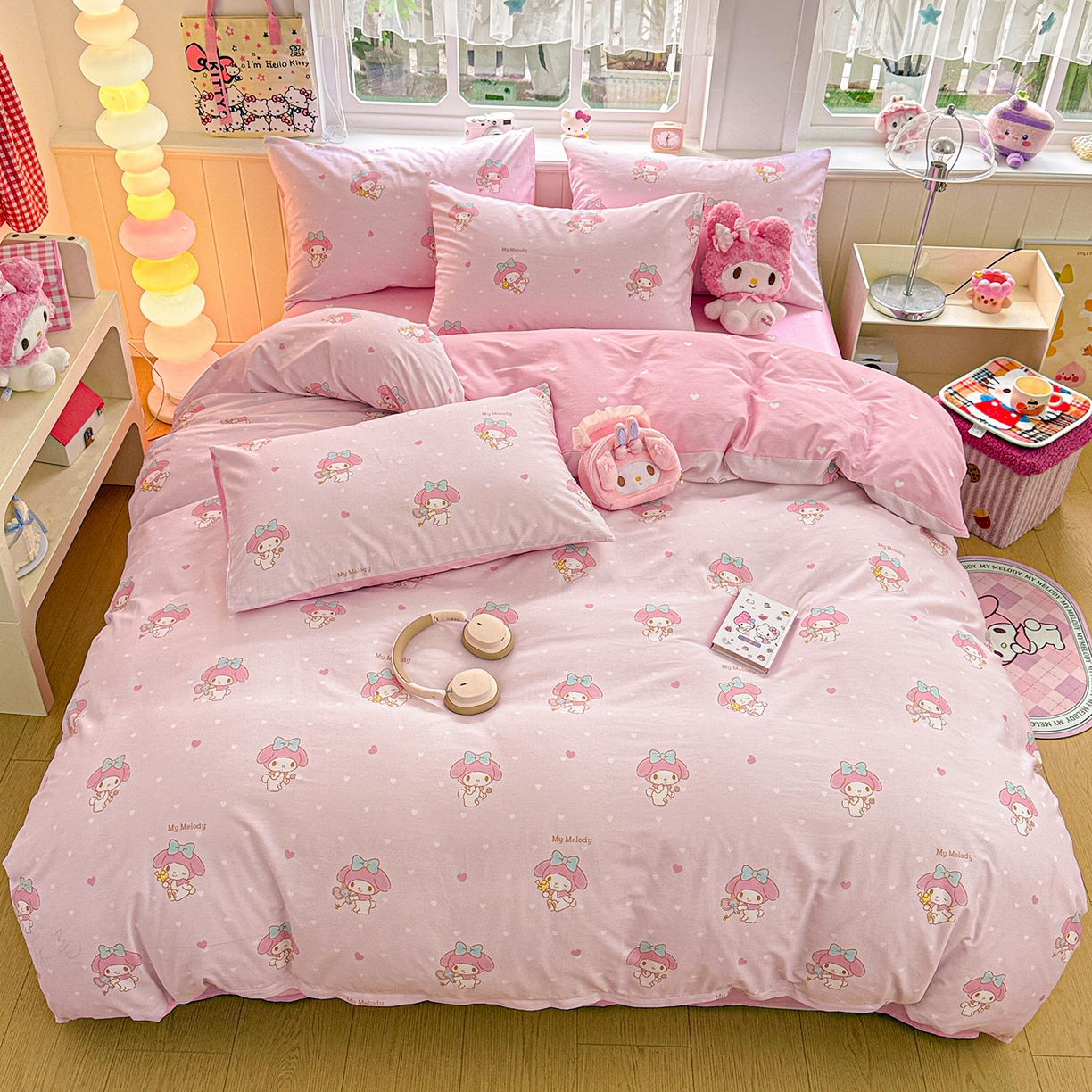 91家纺网 家纺一手货源 找家纺 （总）朵希曼 2026新款三丽鸥全棉印花四件套系列