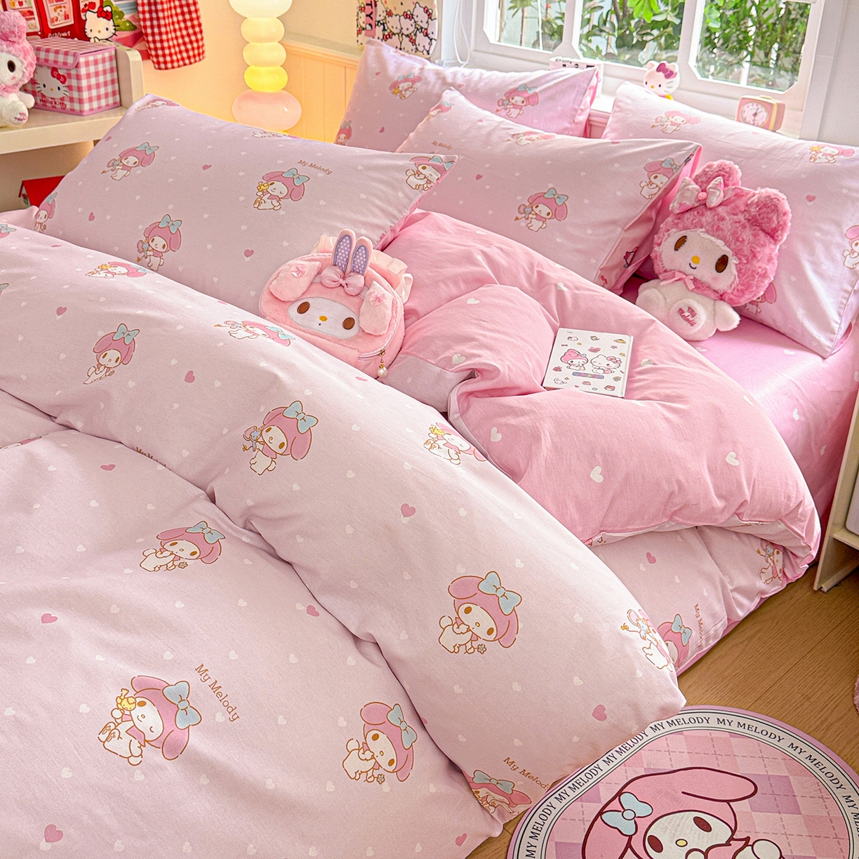 91家纺网 家纺一手货源 找家纺 （总）朵希曼 2026新款三丽鸥全棉印花四件套系列