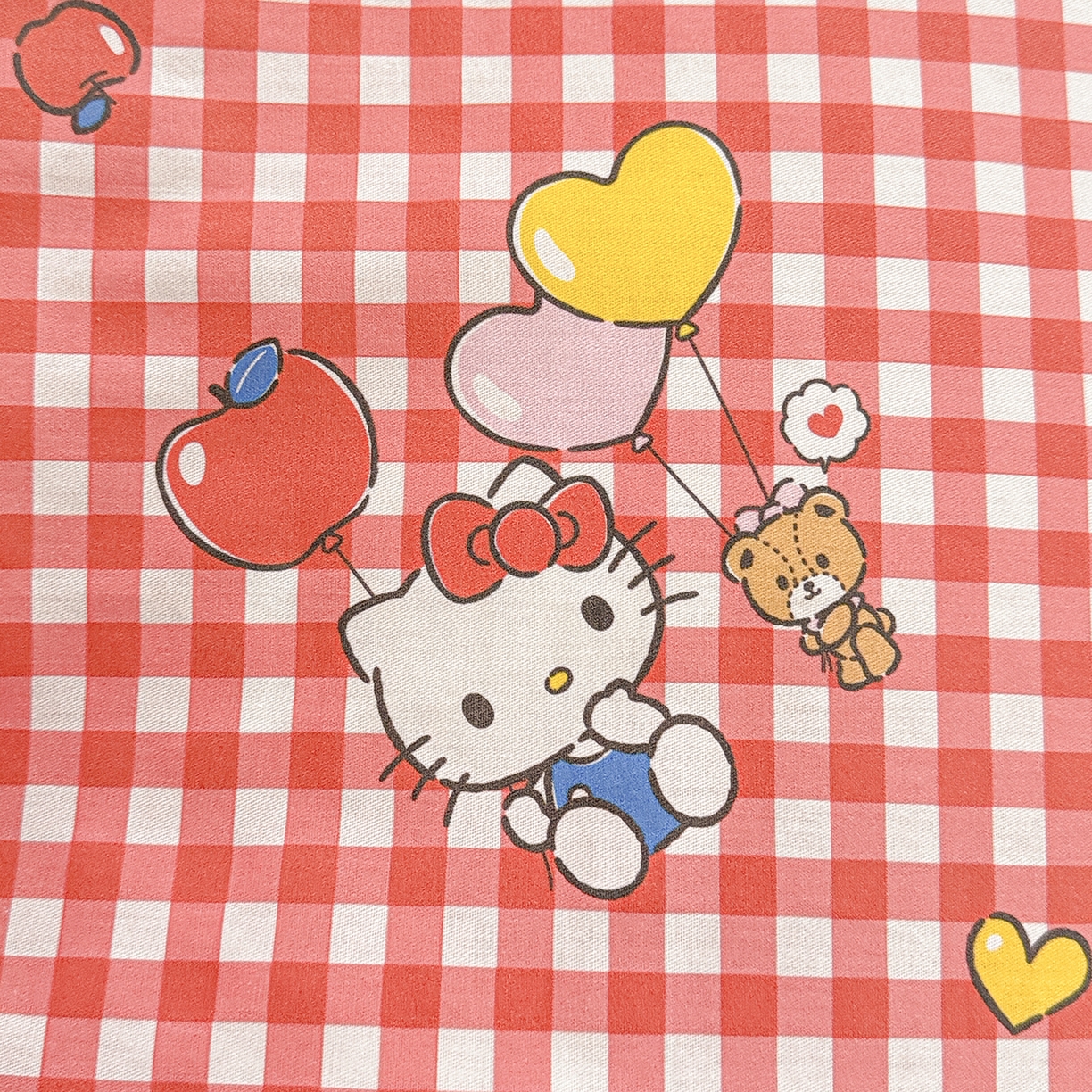 91家纺网 家纺一手货源 找家纺 朵希曼 2026新款三丽鸥全棉印花四件套系列 红格凯蒂