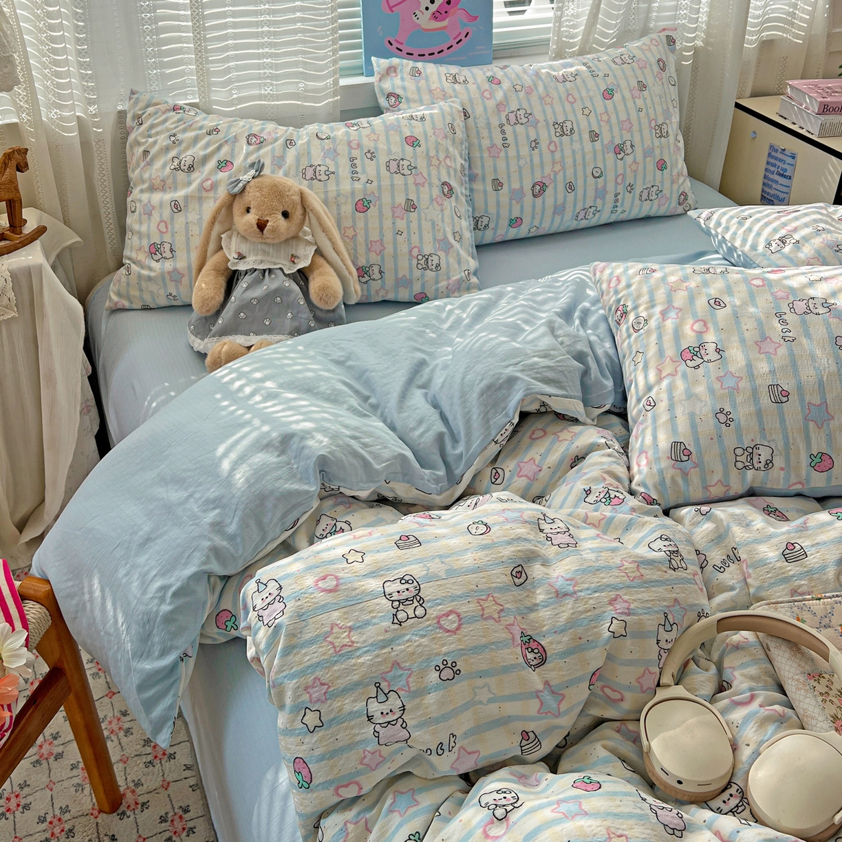 91家纺网 家纺一手货源 找家纺 （总）水木坊 2026新款云感简单款系列四件套