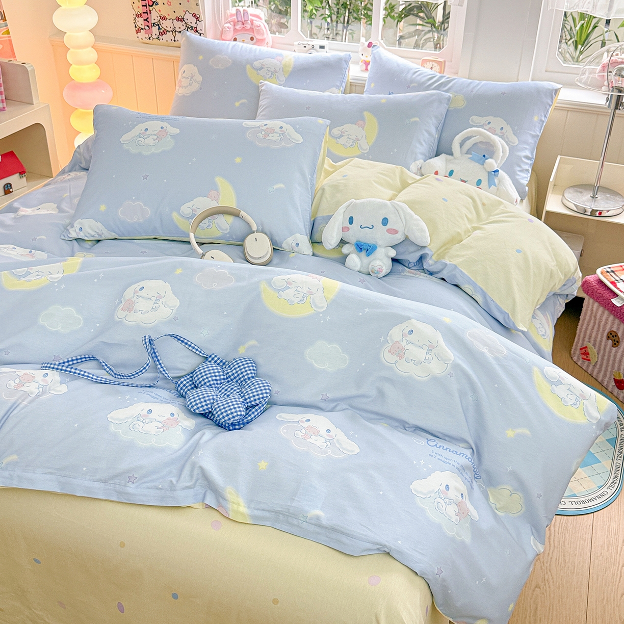 91家纺网 家纺一手货源 找家纺 朵希曼 2026新款三丽鸥全棉印花四件套系列 晚安大耳狗