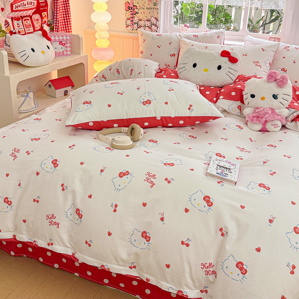 91家纺网 家纺一手货源 找家纺 朵希曼 2026新款三丽鸥全棉印花四件套系列 樱桃凯蒂