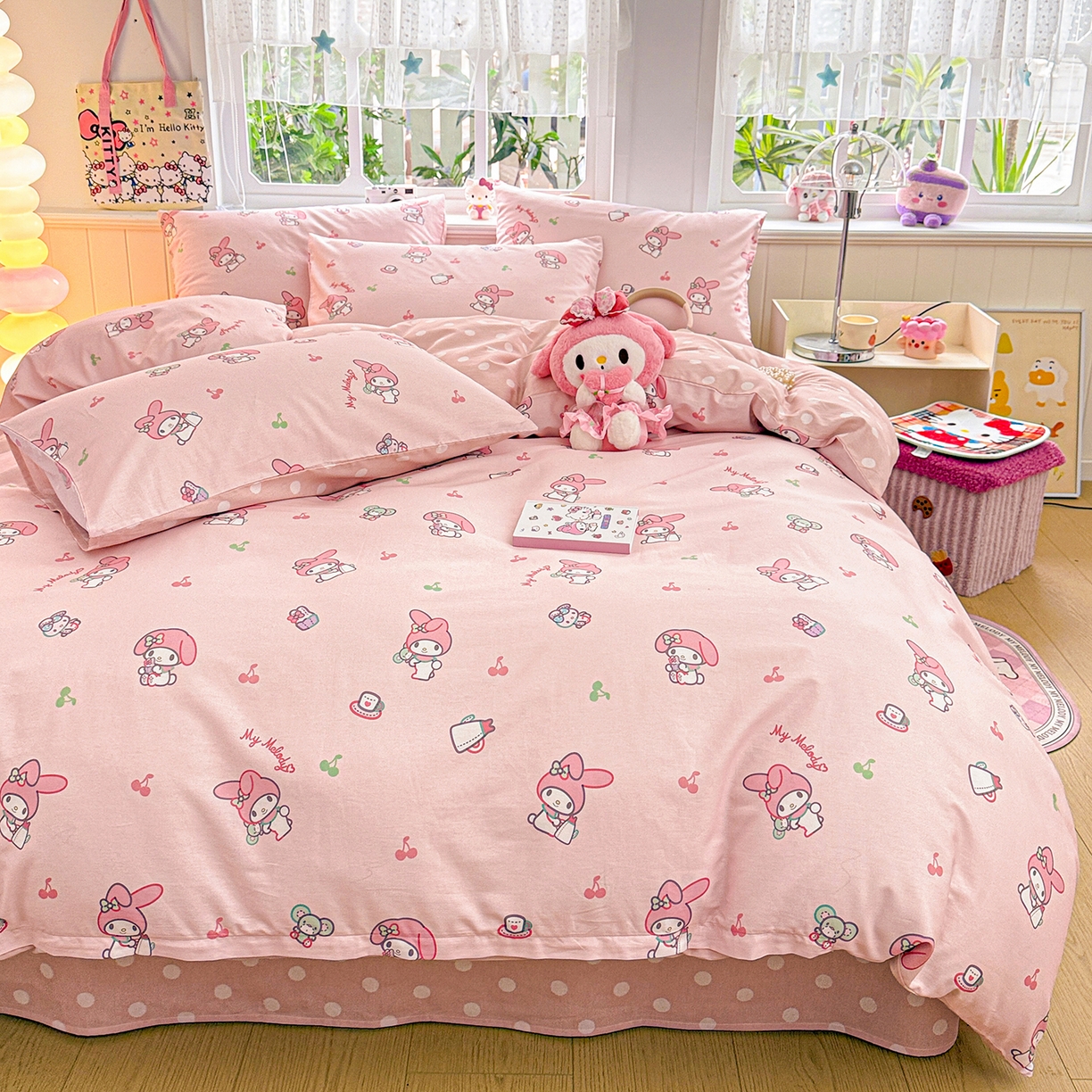 朵希曼 2026新款三丽鸥全棉印花四件套系列 元气美乐蒂