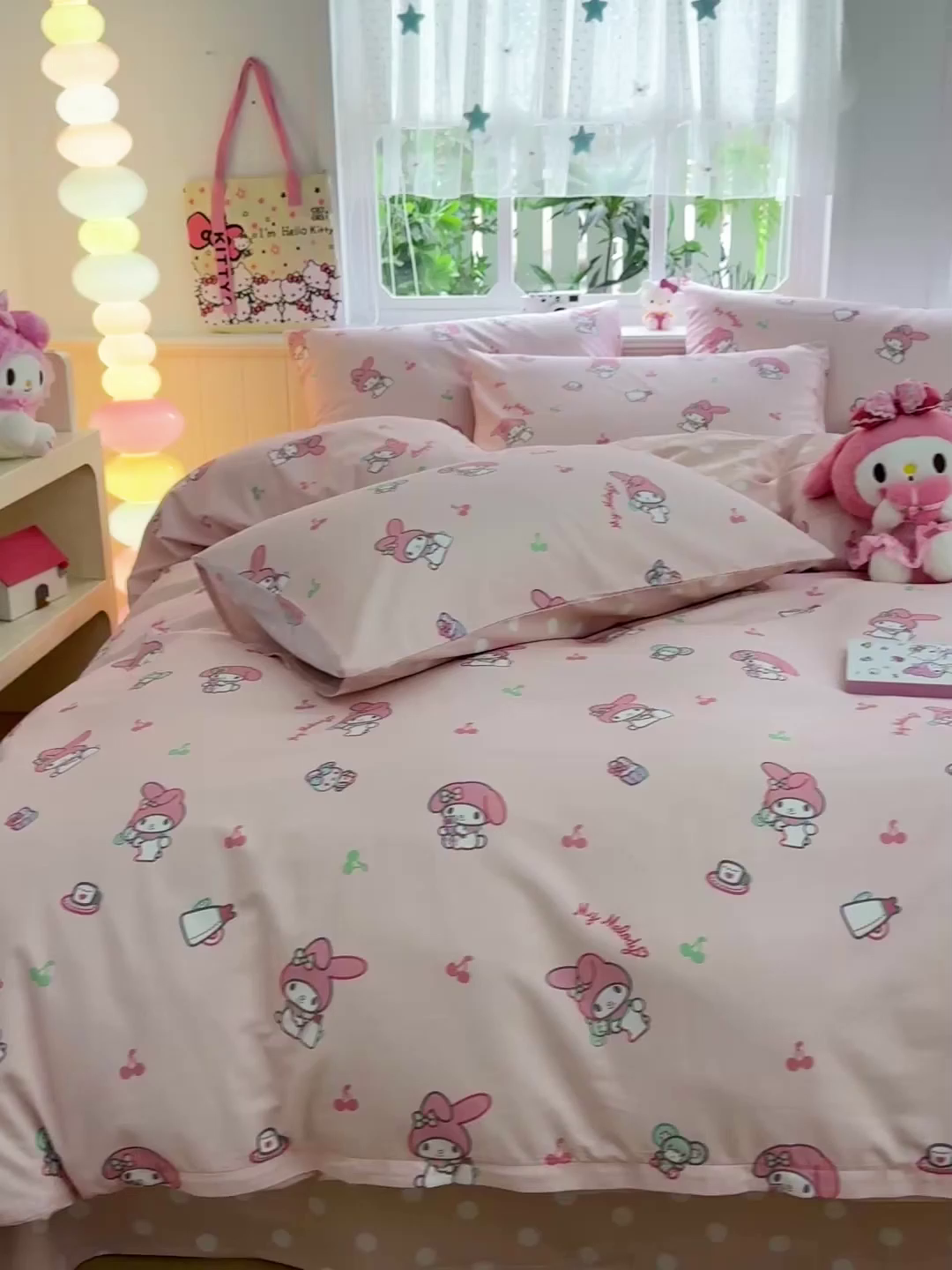 91家纺网 家纺一手货源 找家纺 朵希曼 2026新款三丽鸥全棉印花四件套系列 元气美乐蒂