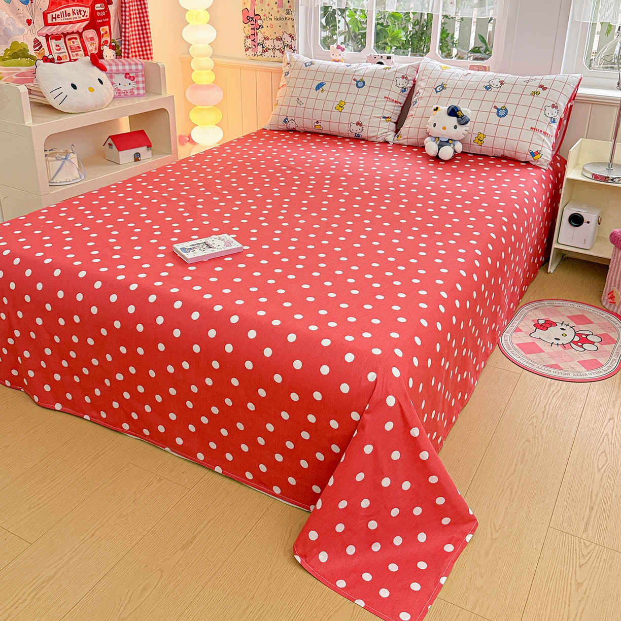 91家纺网 家纺一手货源 找家纺 朵希曼 2026新款三丽鸥全棉印花四件套系列 运动凯蒂