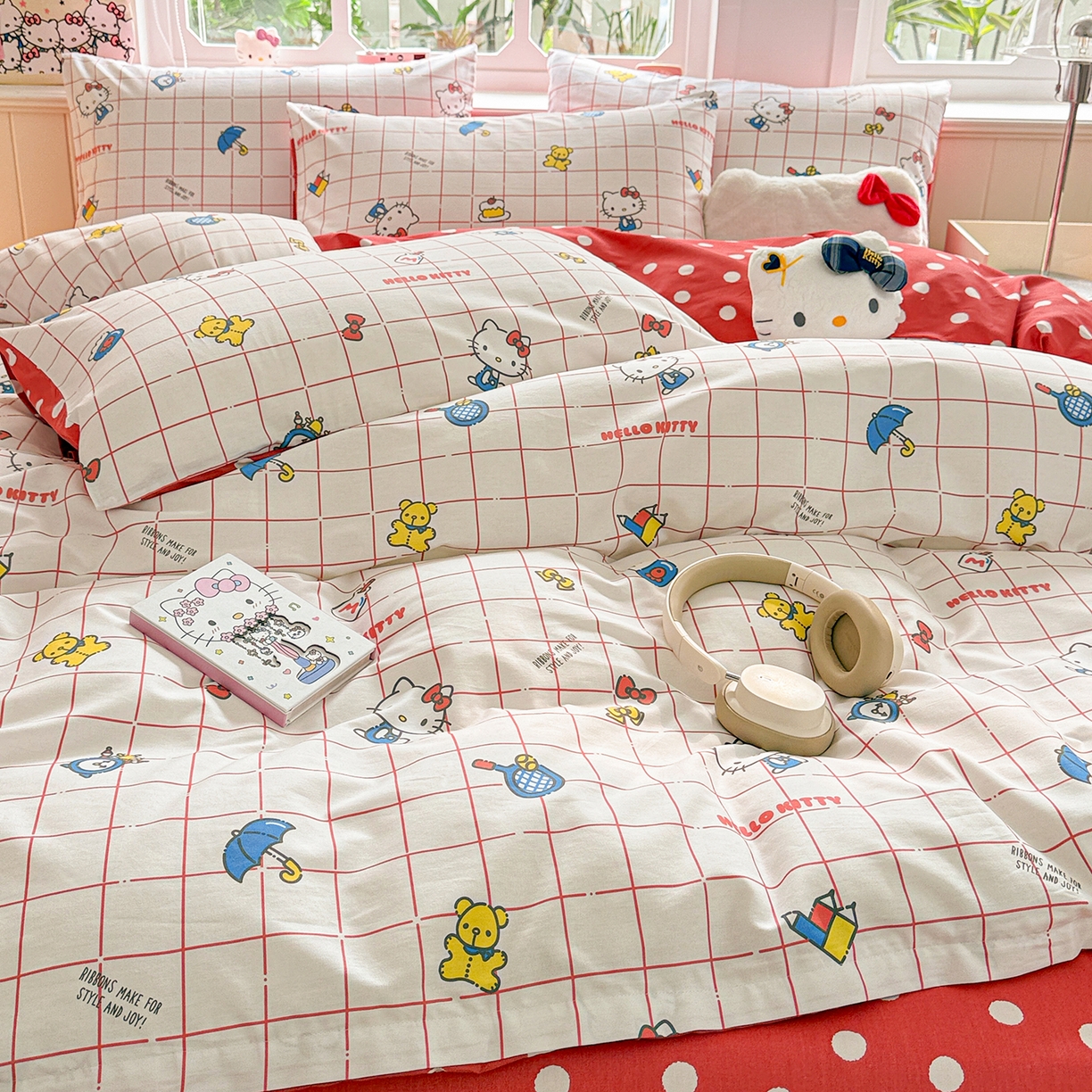 91家纺网 家纺一手货源 找家纺 朵希曼 2026新款三丽鸥全棉印花四件套系列 运动凯蒂