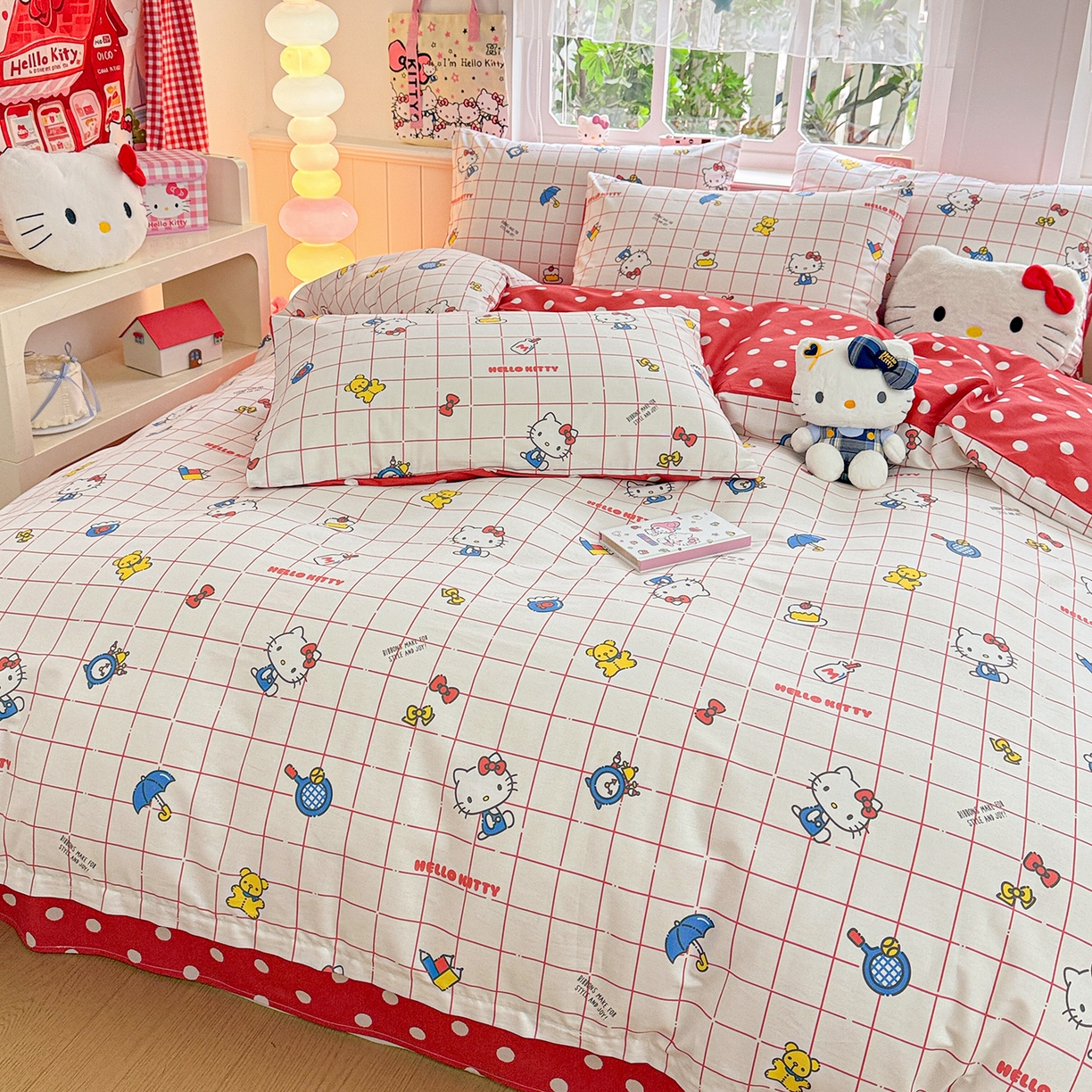 91家纺网 家纺一手货源 找家纺 朵希曼 2026新款三丽鸥全棉印花四件套系列 运动凯蒂