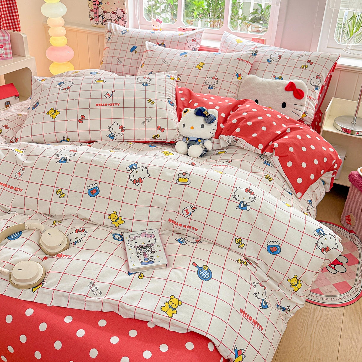 91家纺网 家纺一手货源 找家纺 朵希曼 2026新款三丽鸥全棉印花四件套系列 运动凯蒂