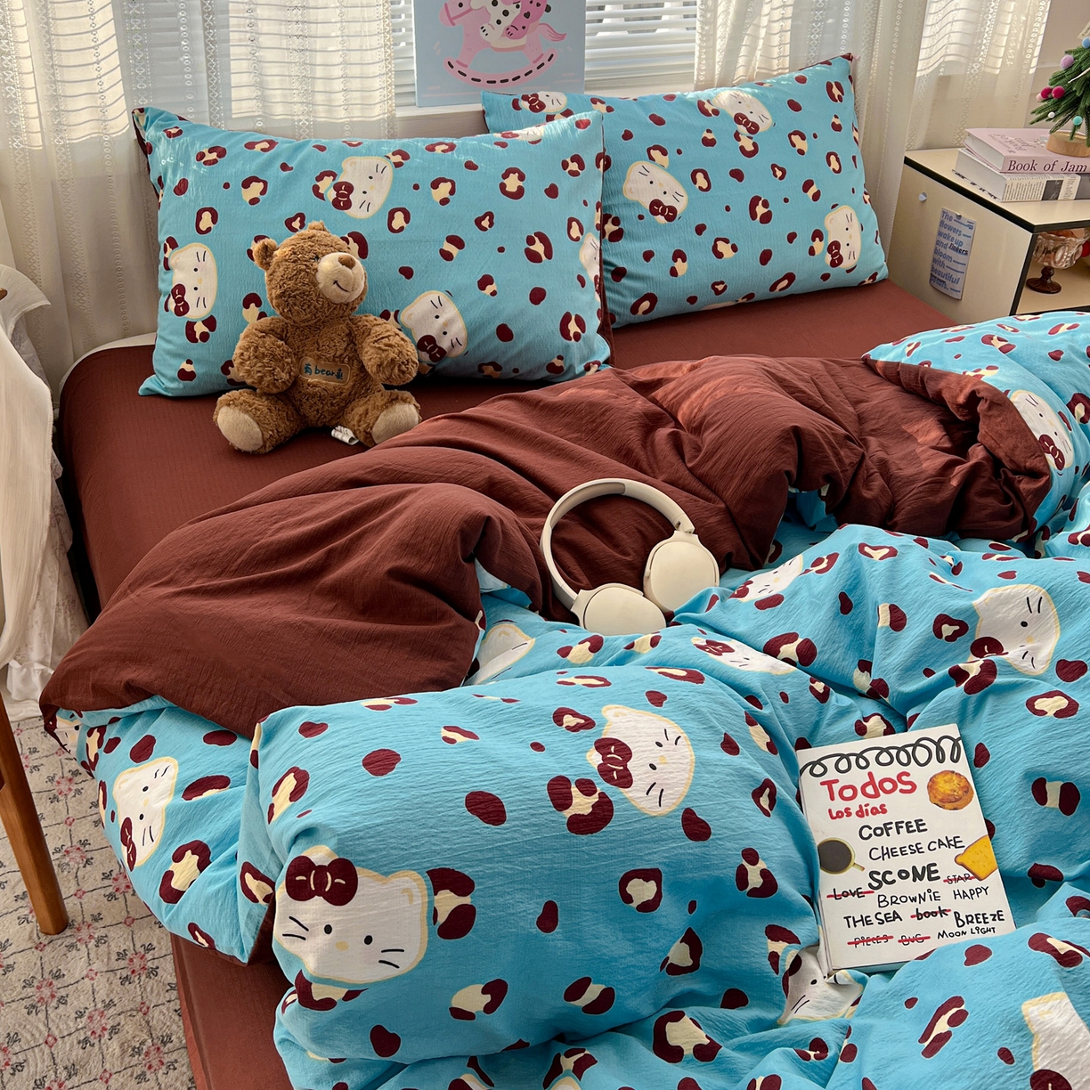 水木坊 2026新款云感简单款系列四件套 大脸二胡猫兰