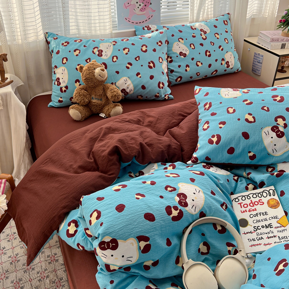 91家纺网 家纺一手货源 找家纺 水木坊 2026新款云感简单款系列四件套 大脸二胡猫兰